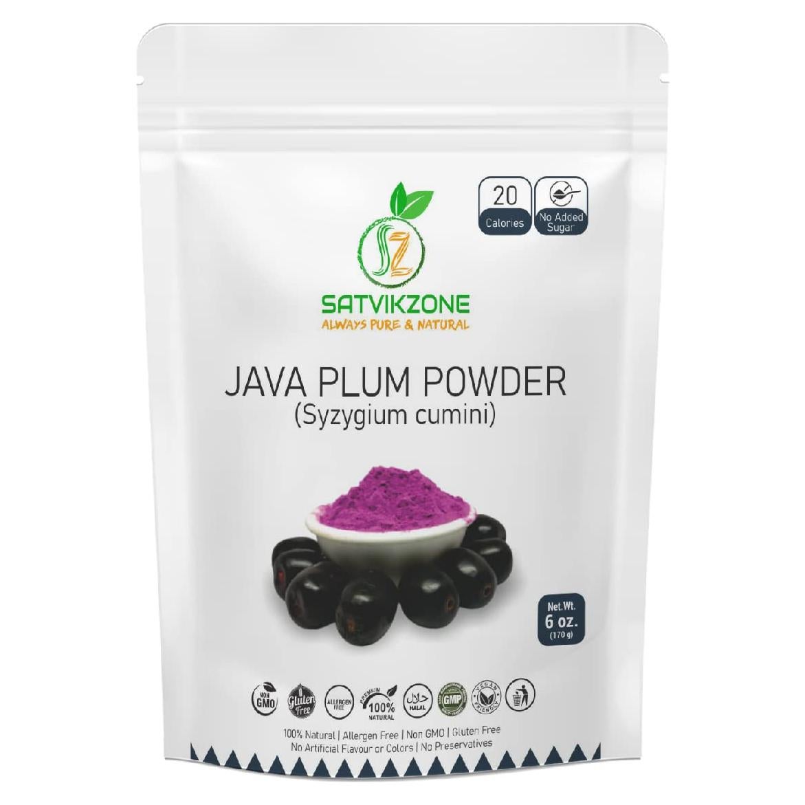 Polvo de Java Plum 100% Natural SATVIKZONE 170 g Vegano