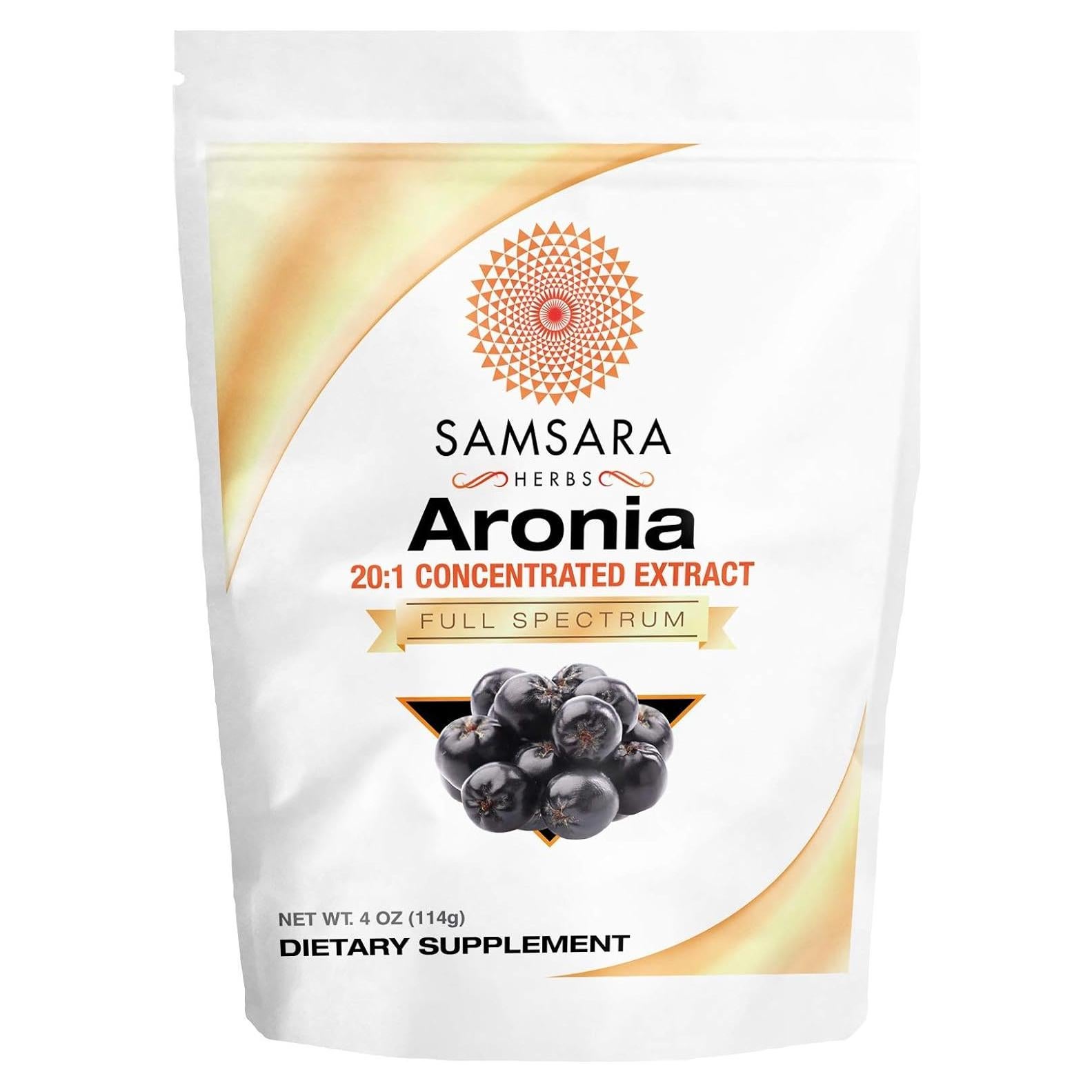 Extracto en Polvo de Aronia 20:1 Samsara Herbs 113g - Antioxidante