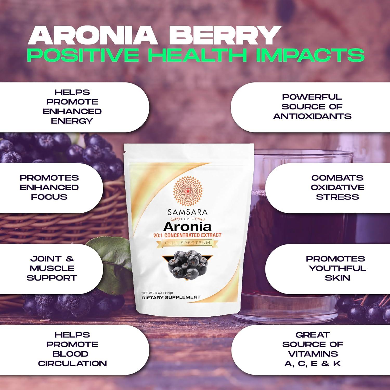 Extracto en Polvo de Aronia 20:1 Samsara Herbs 113g - Antioxidante