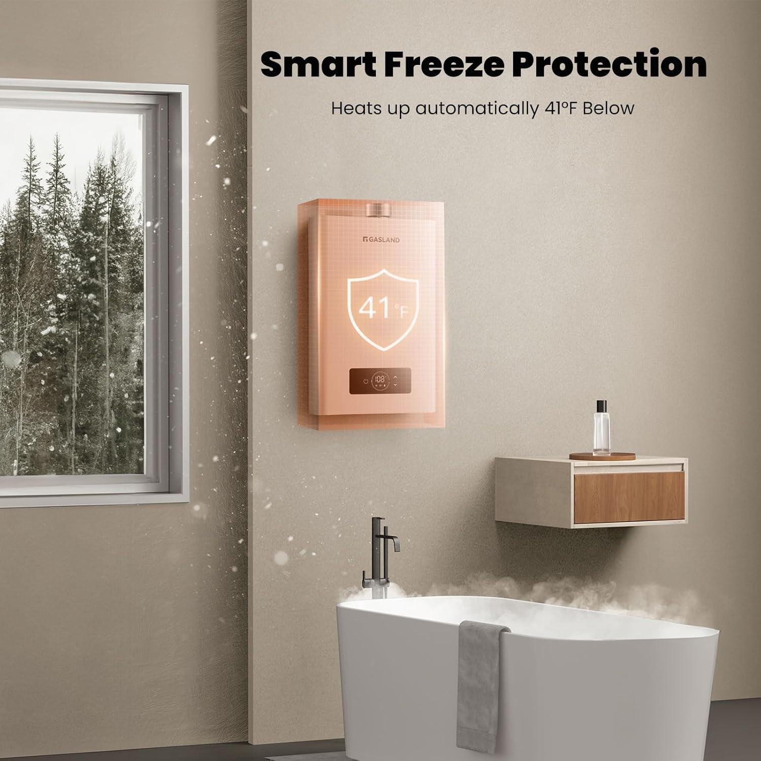 Calentador de Agua Sin Tanque GASLAND CS422LP 102,000 BTU 4.22 GPM