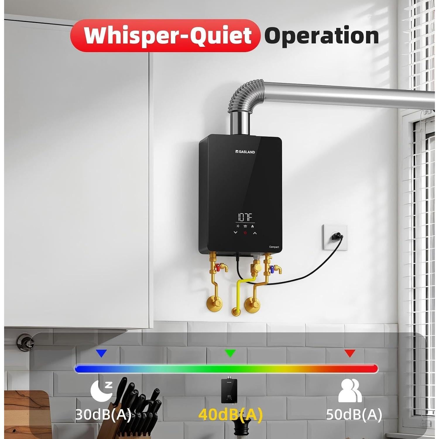 Calentador de Agua Sin Tanque GASLAND CG422LP 4.22 GPM Propano