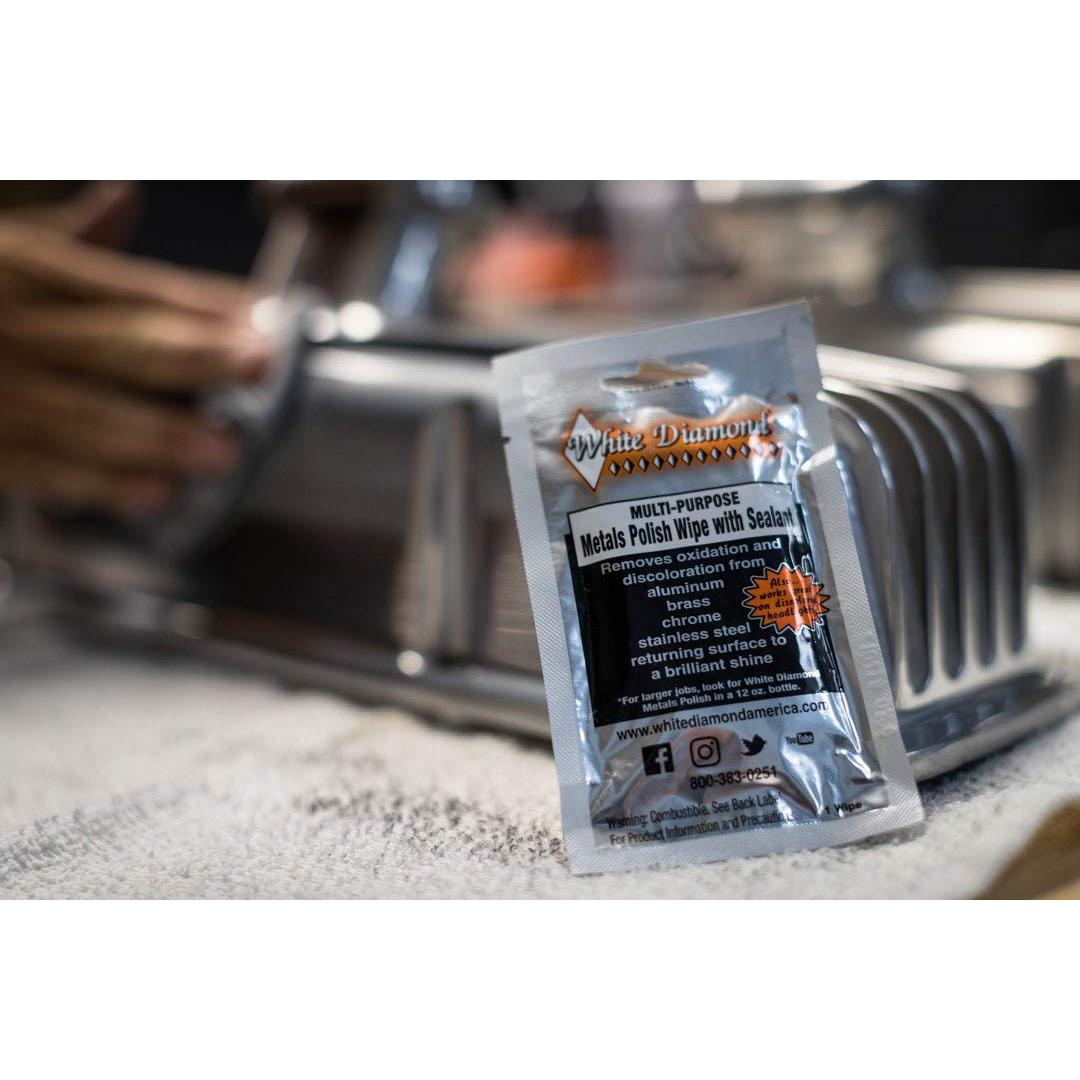 Pulidor de Metal White Diamond 12 Toallitas Multiusos