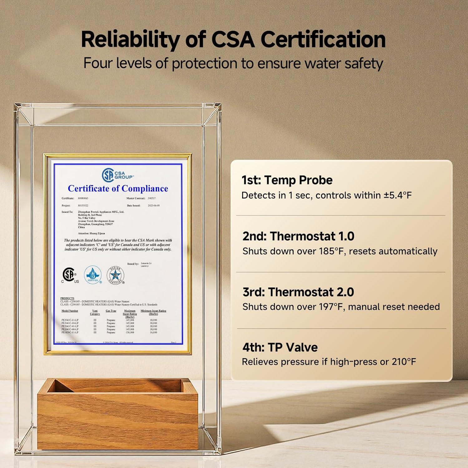 Calentador de Agua para RV KINGRVER HyBridShower 10 Pro 1440W