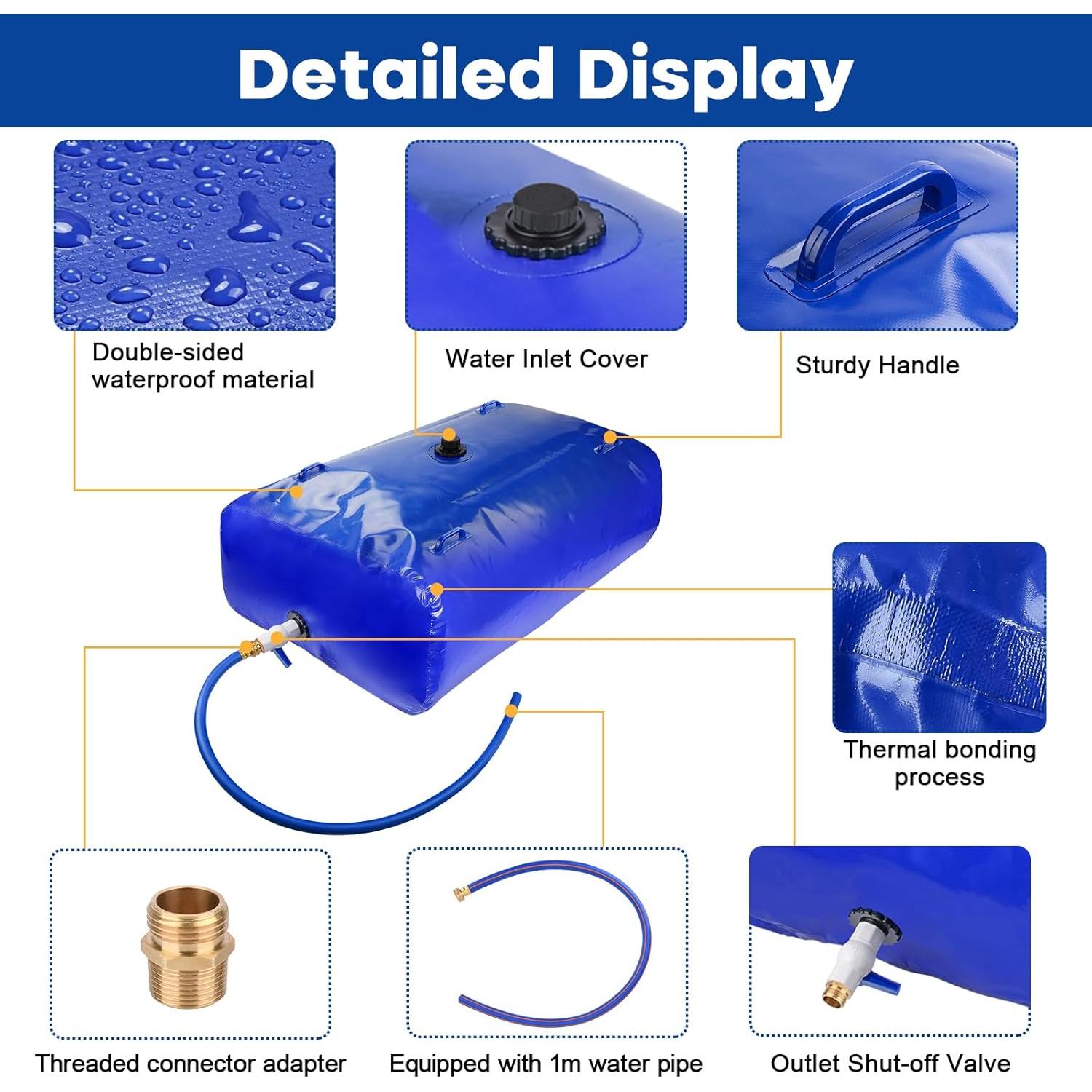 Bolsa de Almacenamiento de Agua TooTaci 500L PVC Plegable