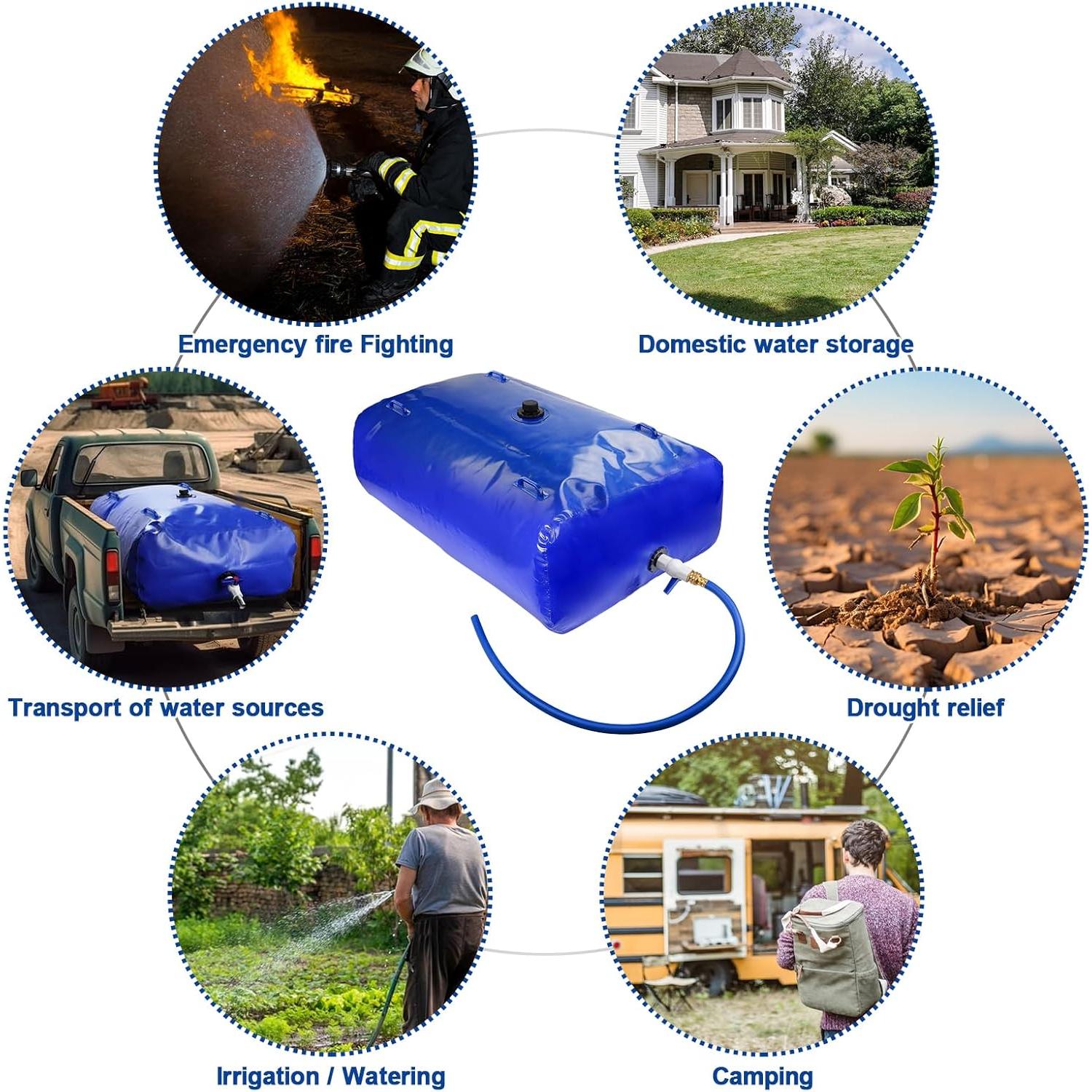 Bolsa de Almacenamiento de Agua TooTaci 500L PVC Plegable