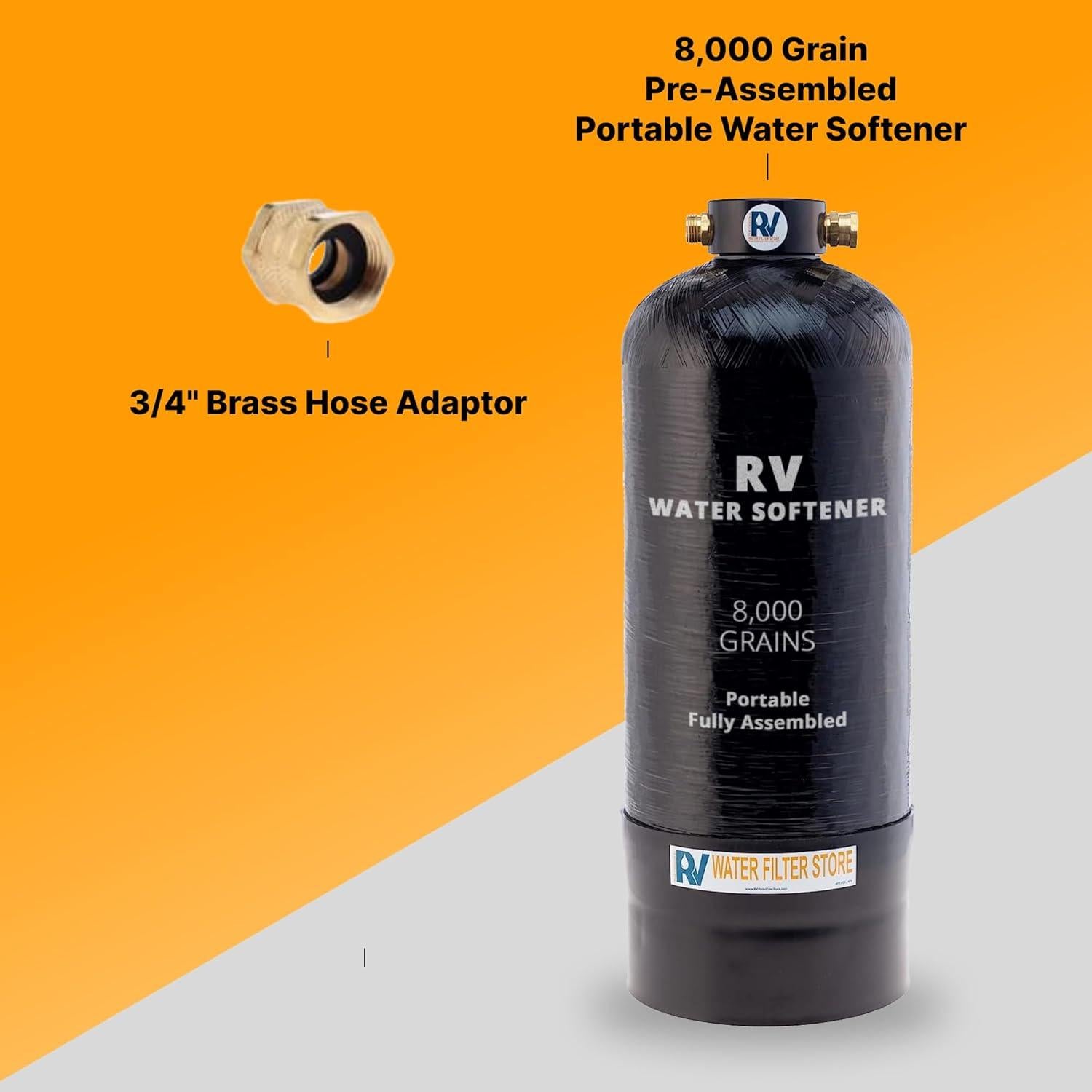 Descalcificador de Agua Portátil RV Water Filter 8000 Granos