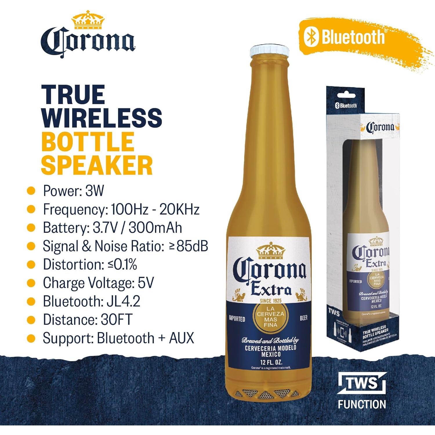 Altavoz Bluetooth Portátil Corona 3W - Diseño Botella 300mAh