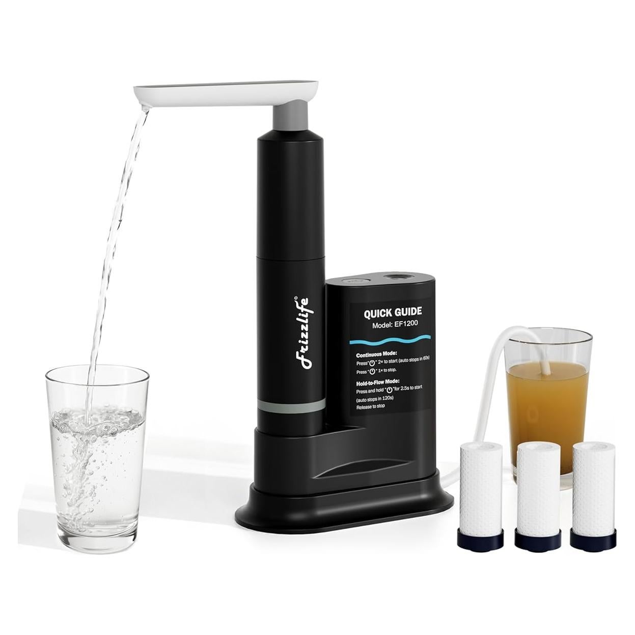 Filtro de Agua Eléctrico Frizzlife EF1200 para Camping 1135L