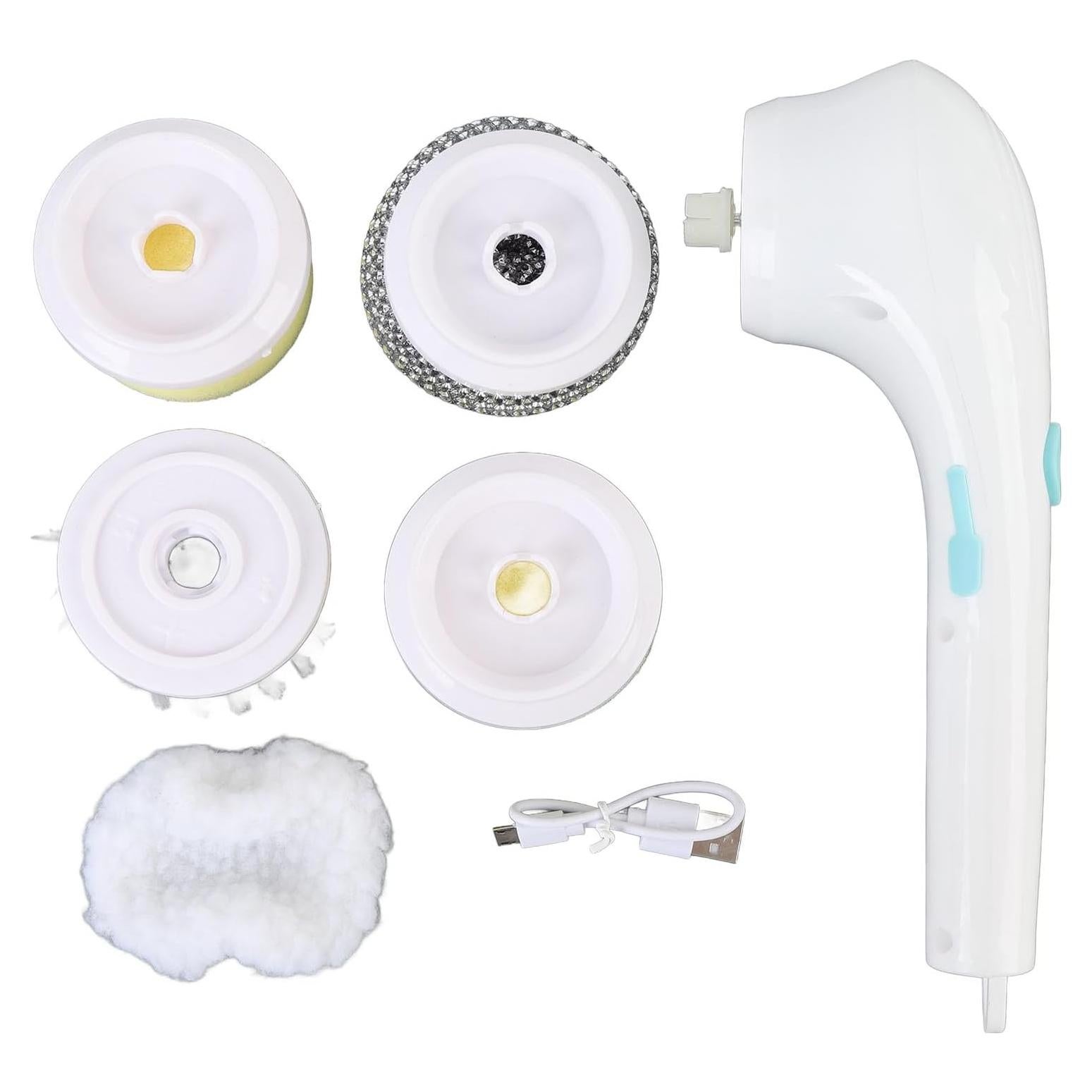 Cepillo Eléctrico de Limpieza NINESHE con 5 Cabezas Recargable