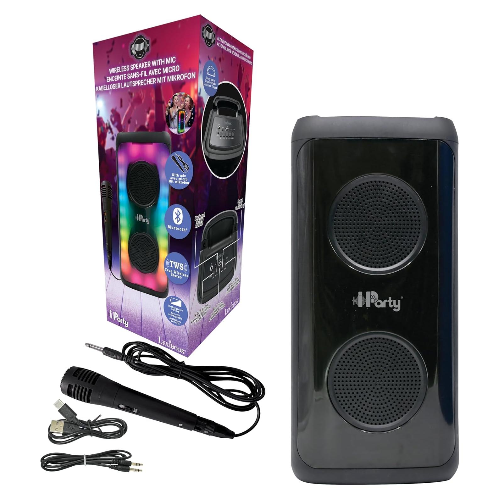 Altavoz Bluetooth Portátil Lexibook iParty K8330 con Micrófono