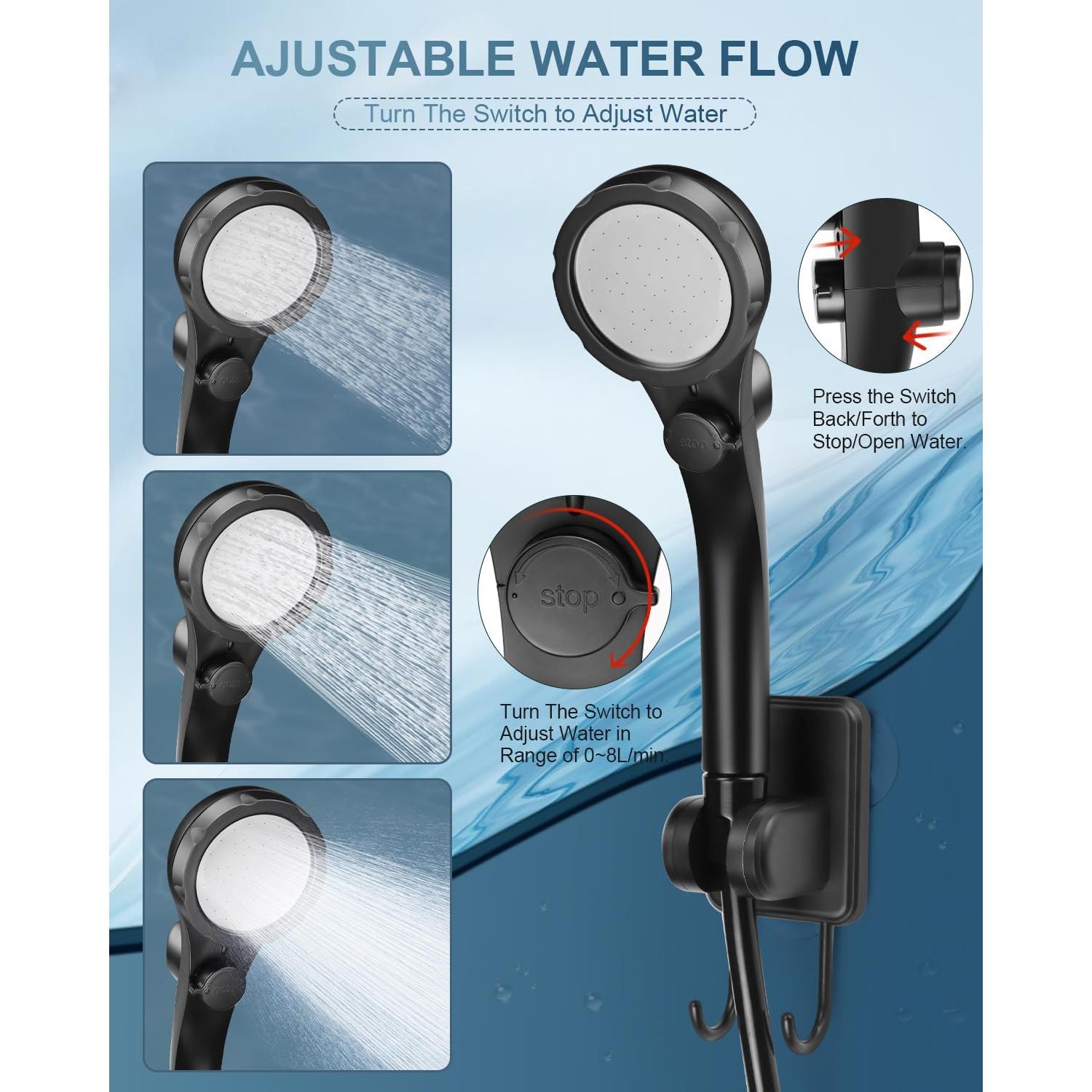 Ducha Portátil para Camping AUTOPkio 6000mAh con Pantalla LED