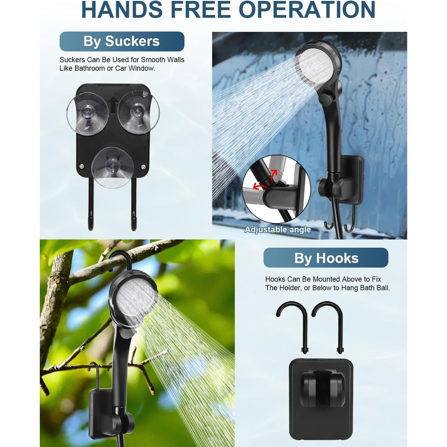 Ducha Portátil para Camping AUTOPkio 6000mAh con Pantalla LED