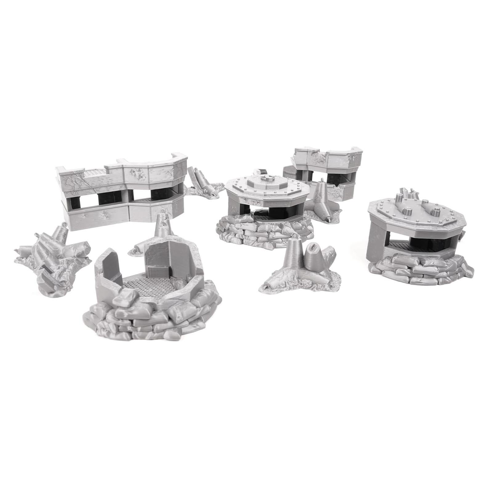 Conjunto de Terreno de Guerra Bunkers 28mm - Terreno de Mesa