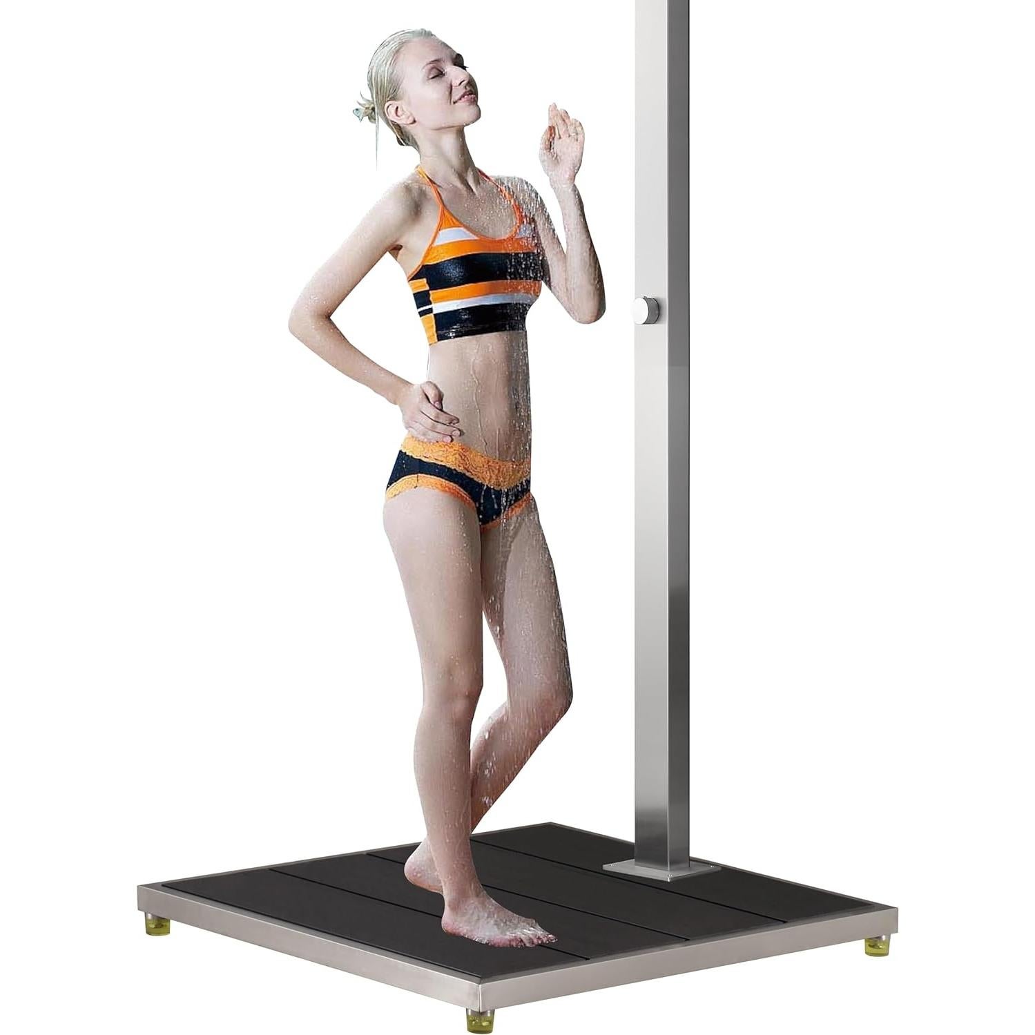 Base de Ducha Exterior Wayime 83.8 x 76.2 cm Acero Inoxidable