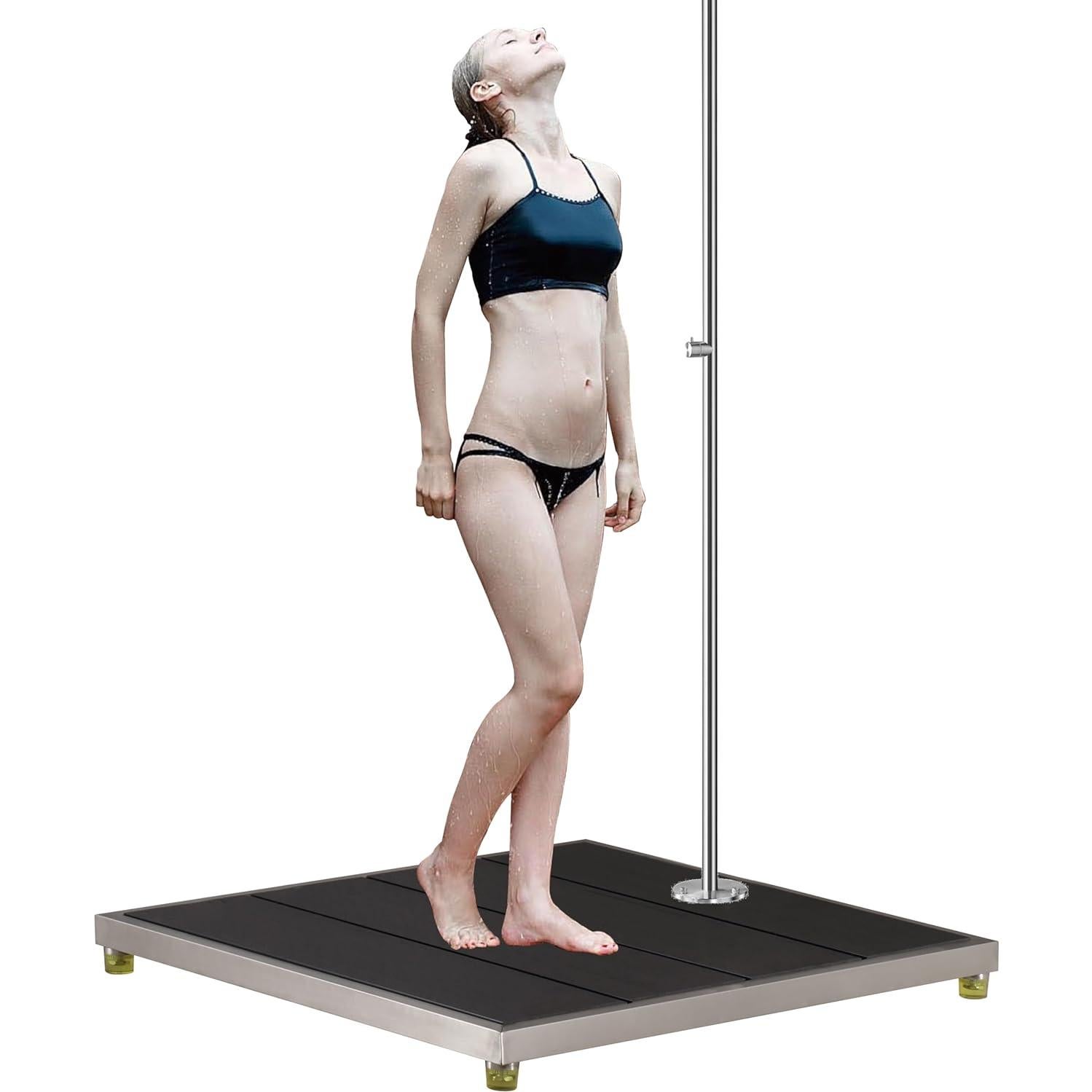 Base de Ducha Exterior Wayime 83.8 x 76.2 cm Acero Inoxidable