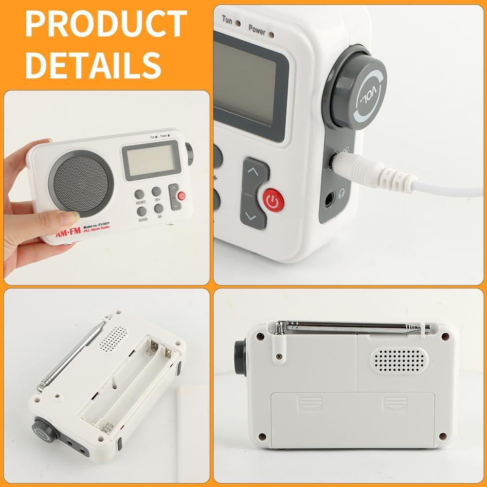 Altavoz de Ducha Portátil EMVANV con Pantalla LCD y Radio FM/AM