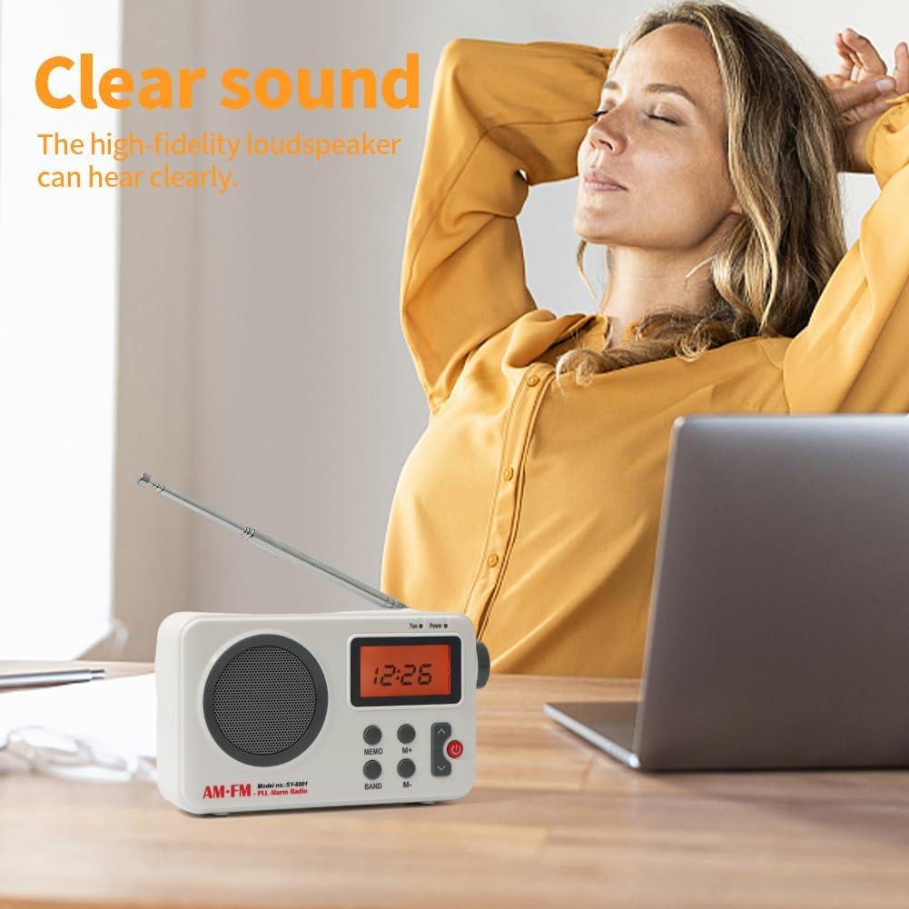 Altavoz de Ducha Portátil EMVANV con Pantalla LCD y Radio FM/AM