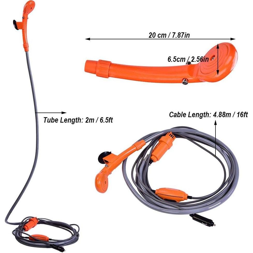 Ducha Portátil Ejoyous 12V para Camping y Exterior