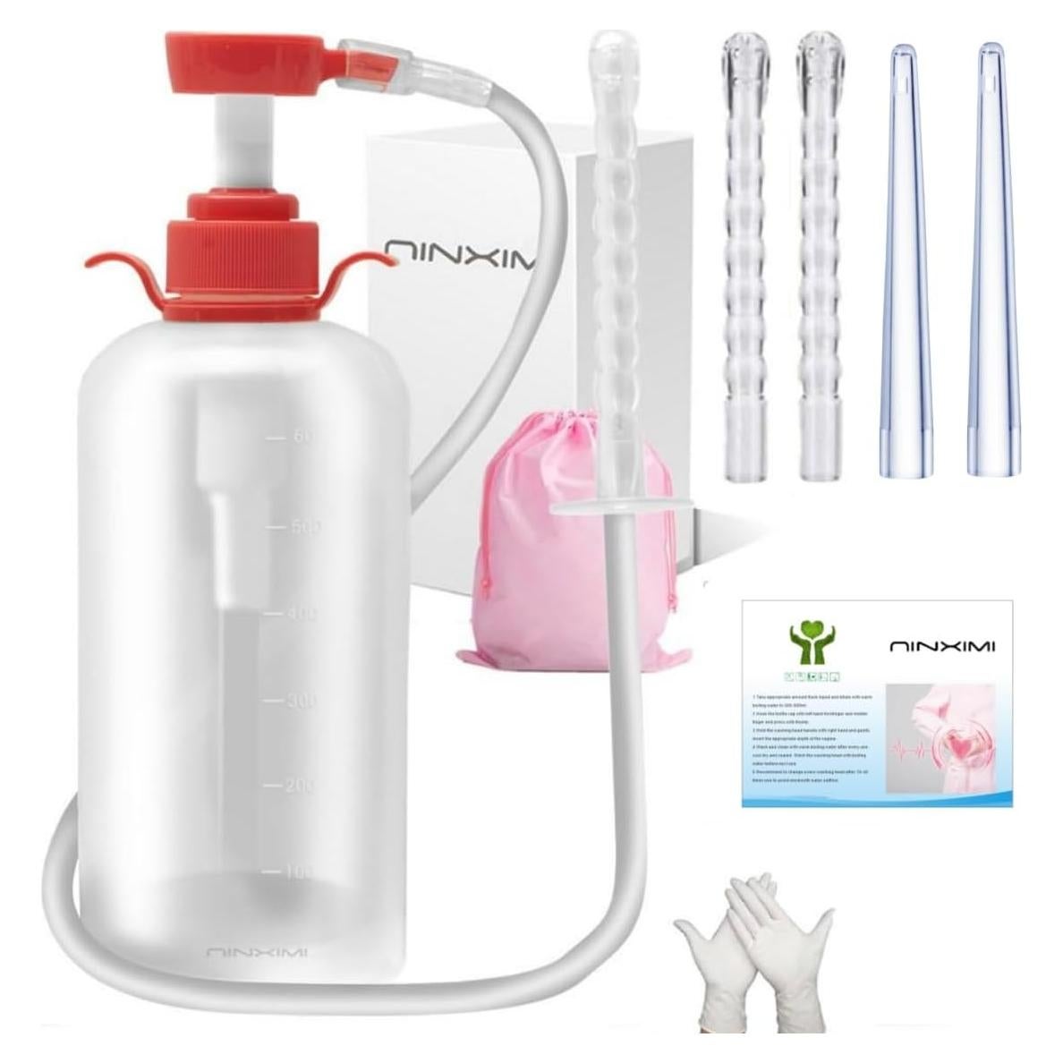 Kit de Limpiador de Enema y Ducha Vaginal NINXIMI 600ml