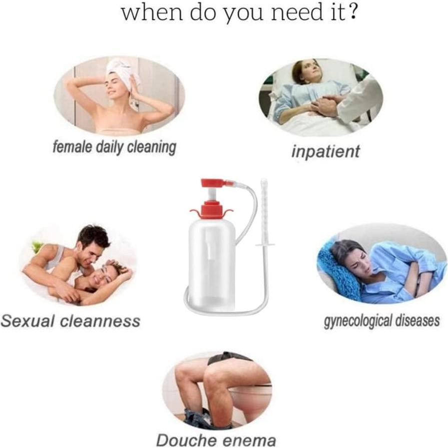 Kit de Limpiador de Enema y Ducha Vaginal NINXIMI 600ml