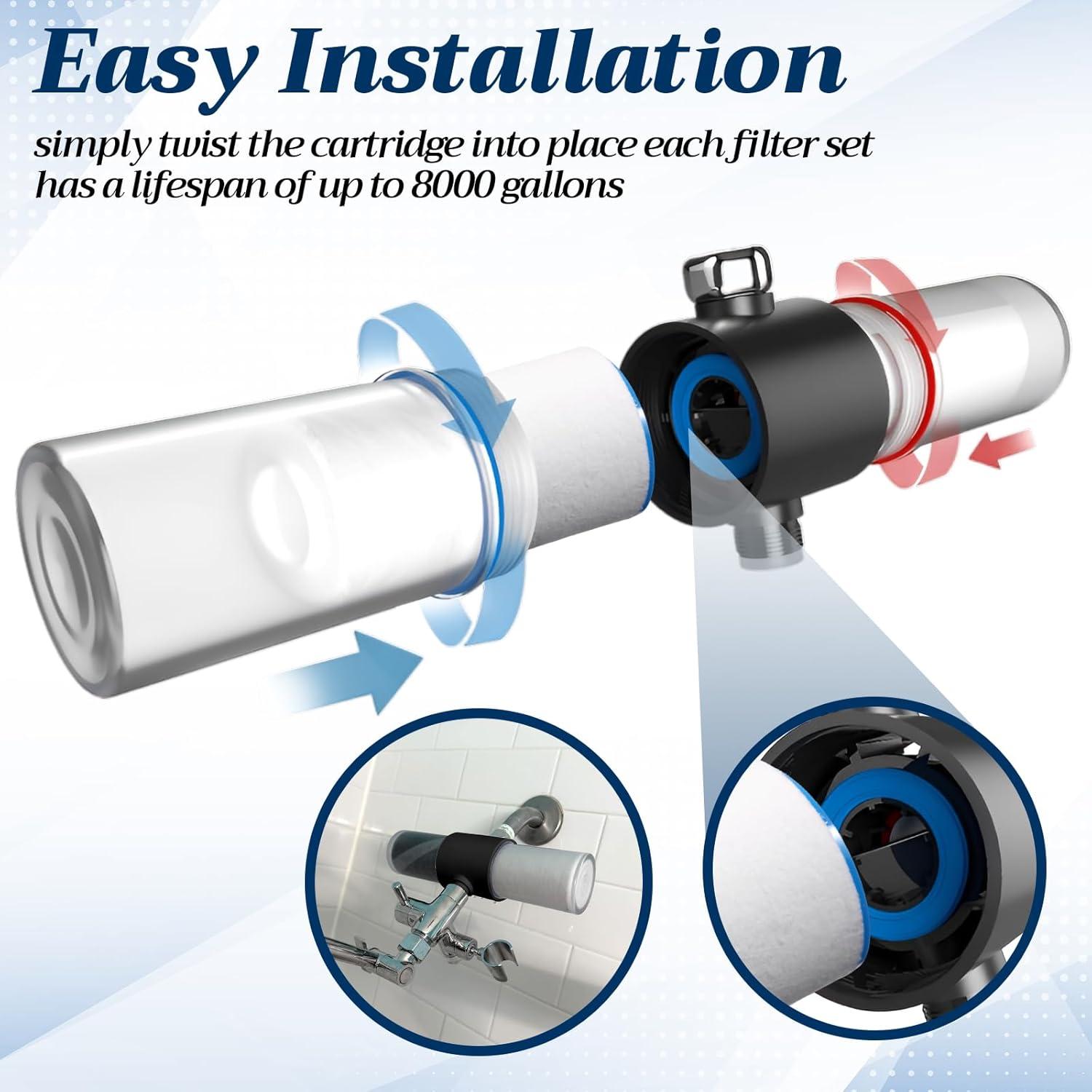 Cartuchos de Reemplazo Baquler para Filtro de Ducha Weddell Duo 4 Pcs