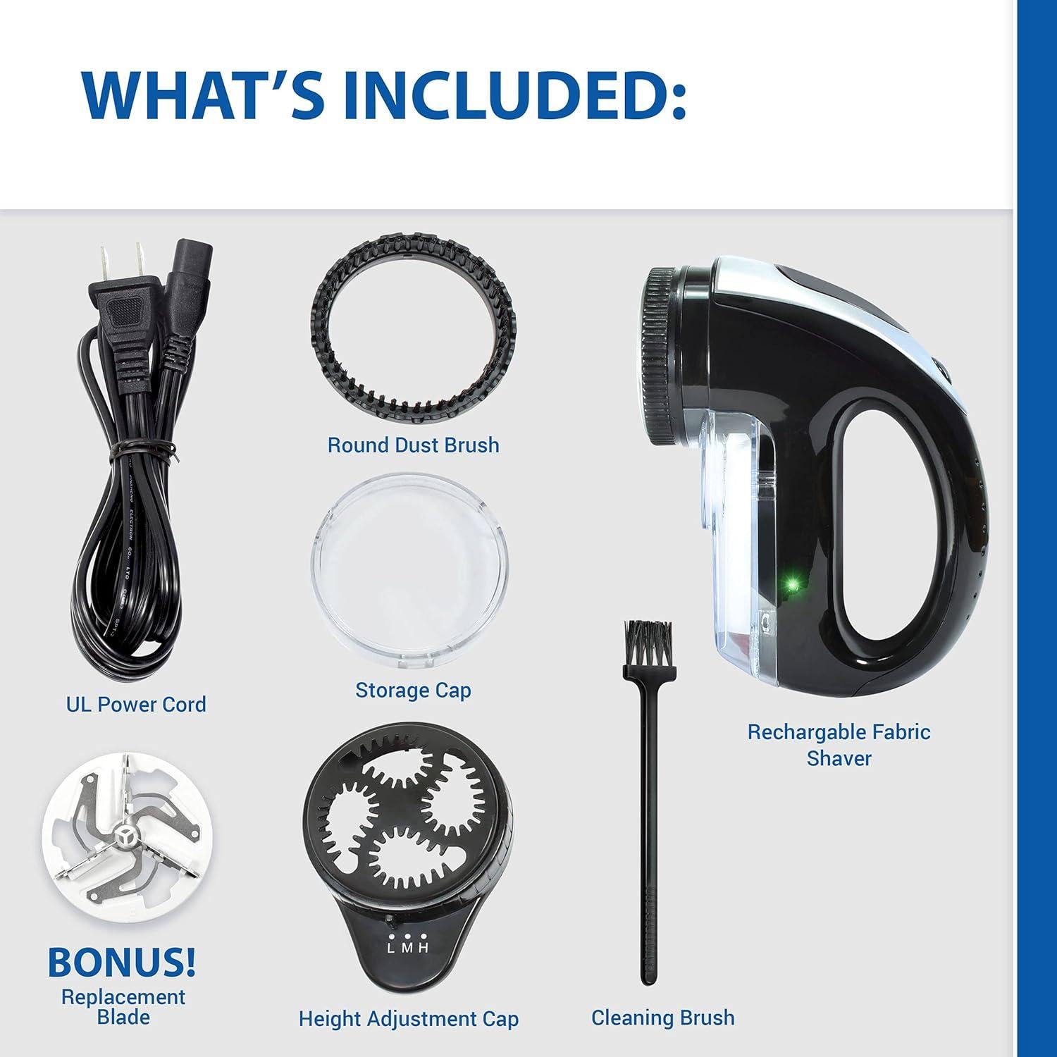 Raspador de Tela Recargable Starkfine con Cuchilla de Repuesto