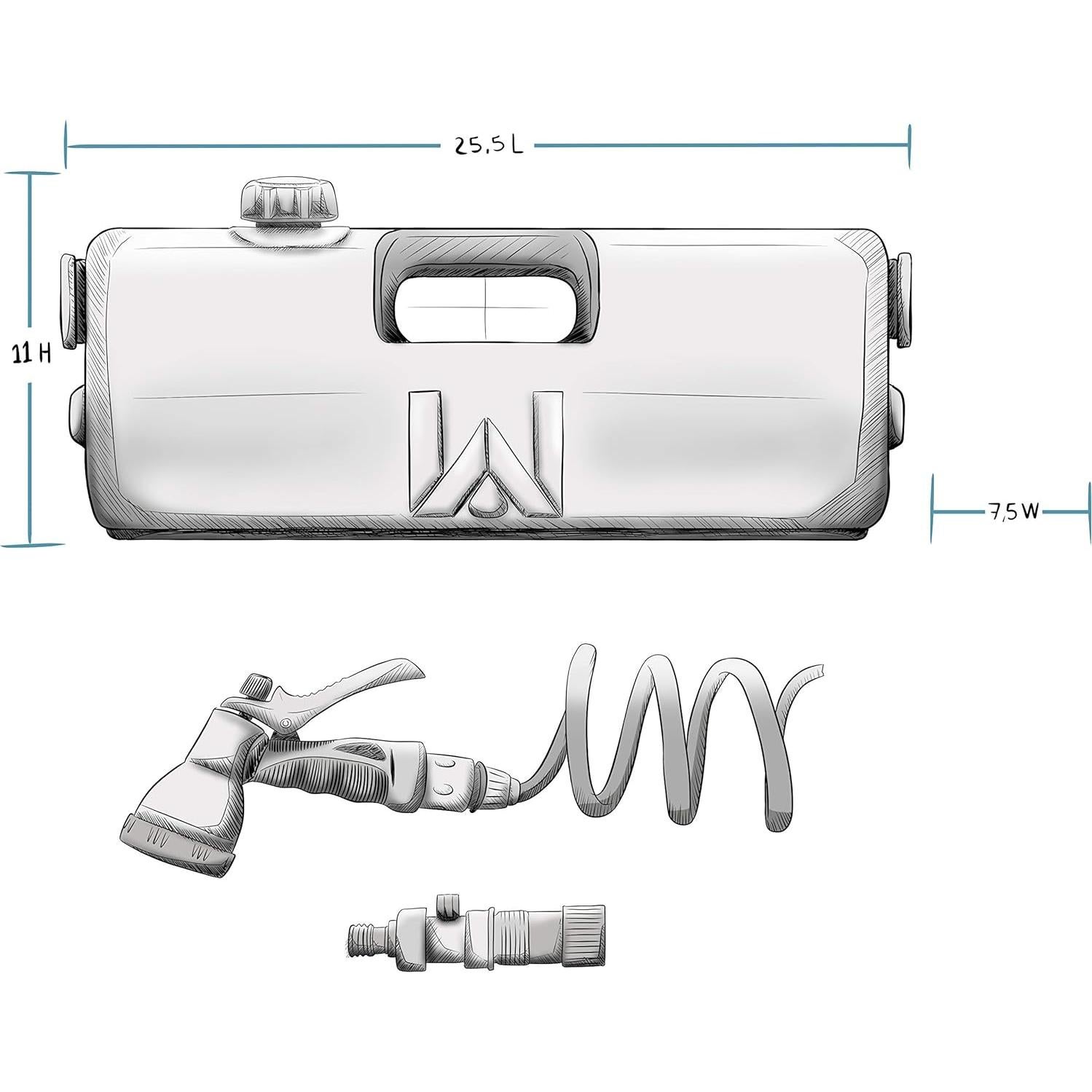 Tanque de Agua Auto-Pressurizado WaterPORT 15.14L para Camping