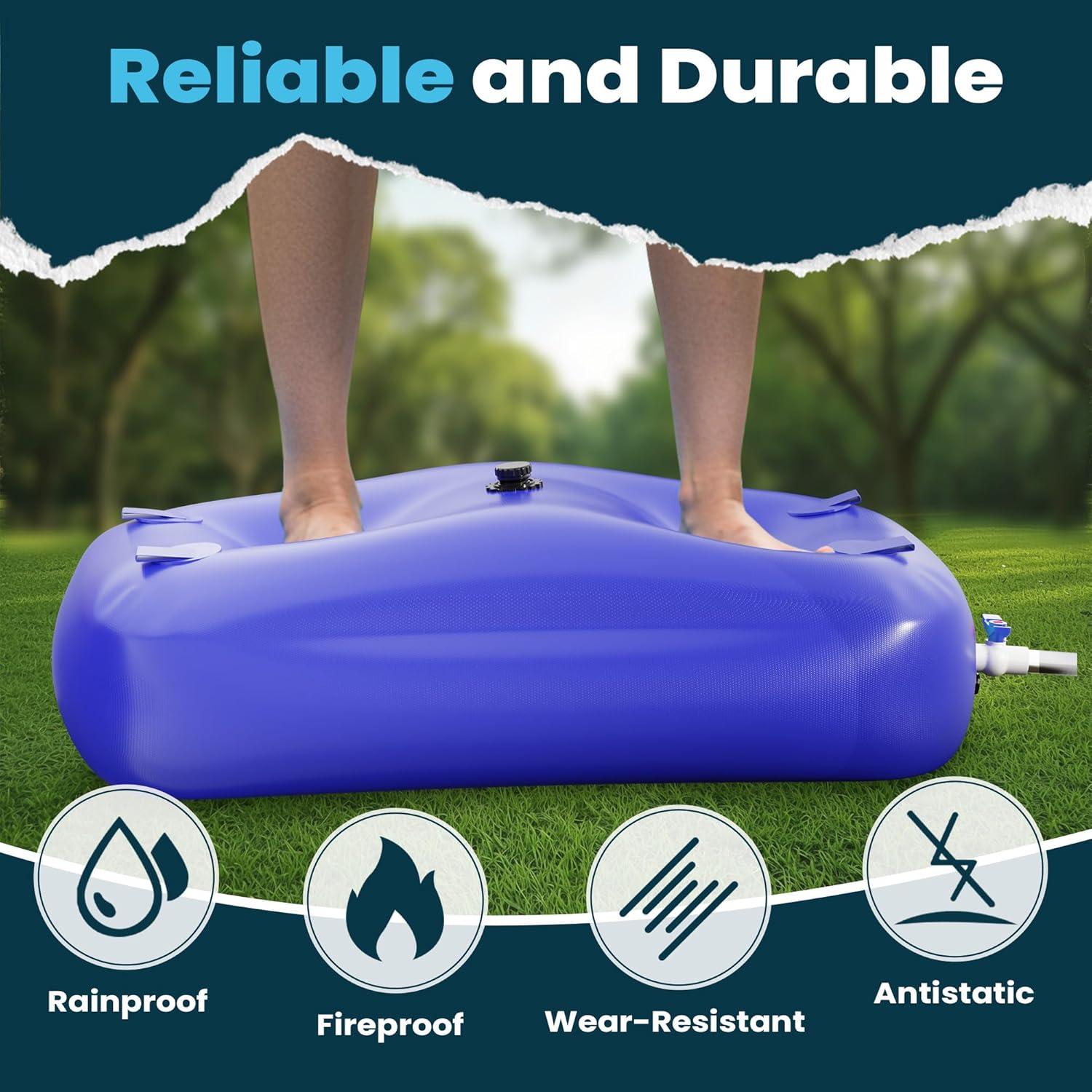 Tanque de agua portátil ZXZYHFTY 110L PVC azul resistente