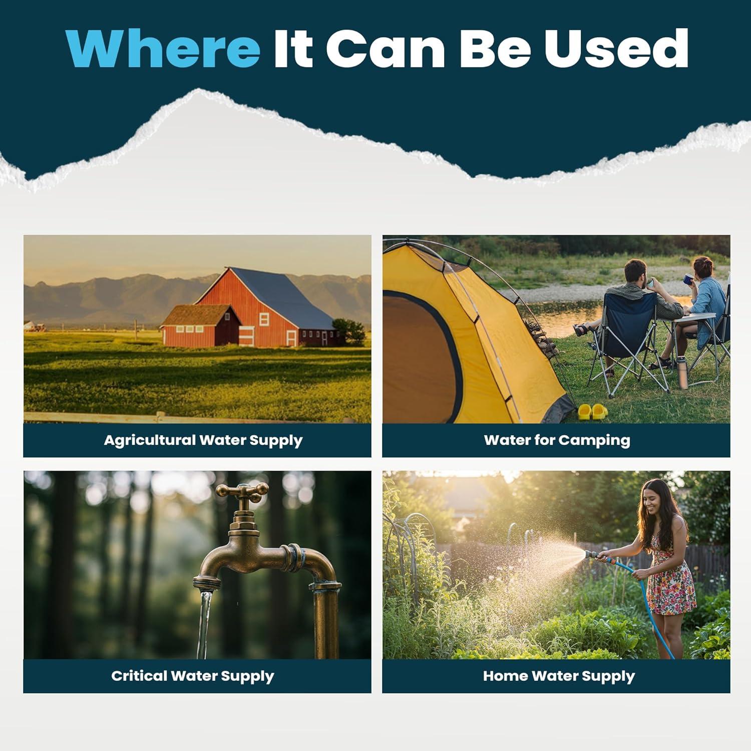 Tanque de agua portátil ZXZYHFTY 110L PVC azul resistente