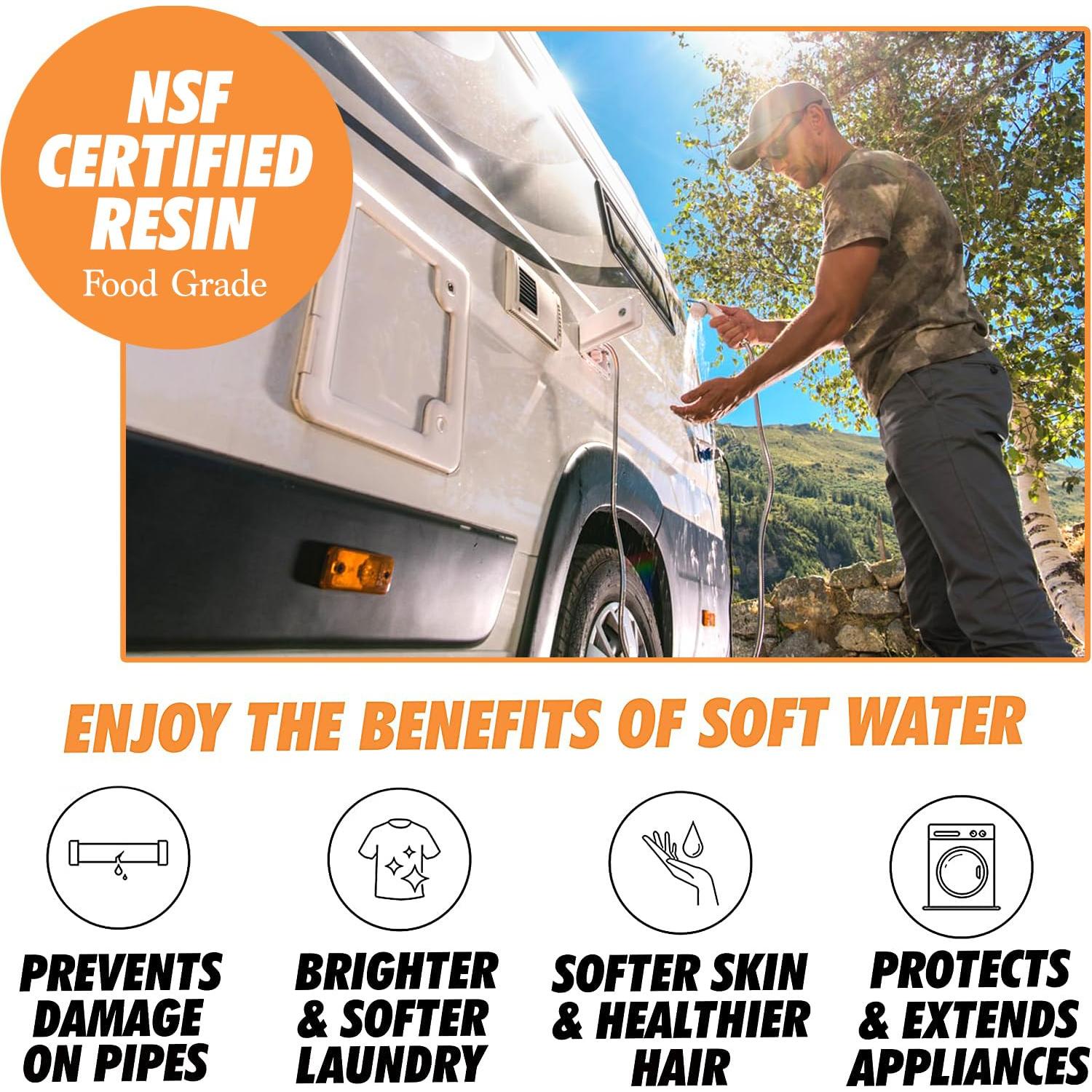 Ablandador de Agua Portátil NPGLOBAL RV 16,000 Granos 19 mm