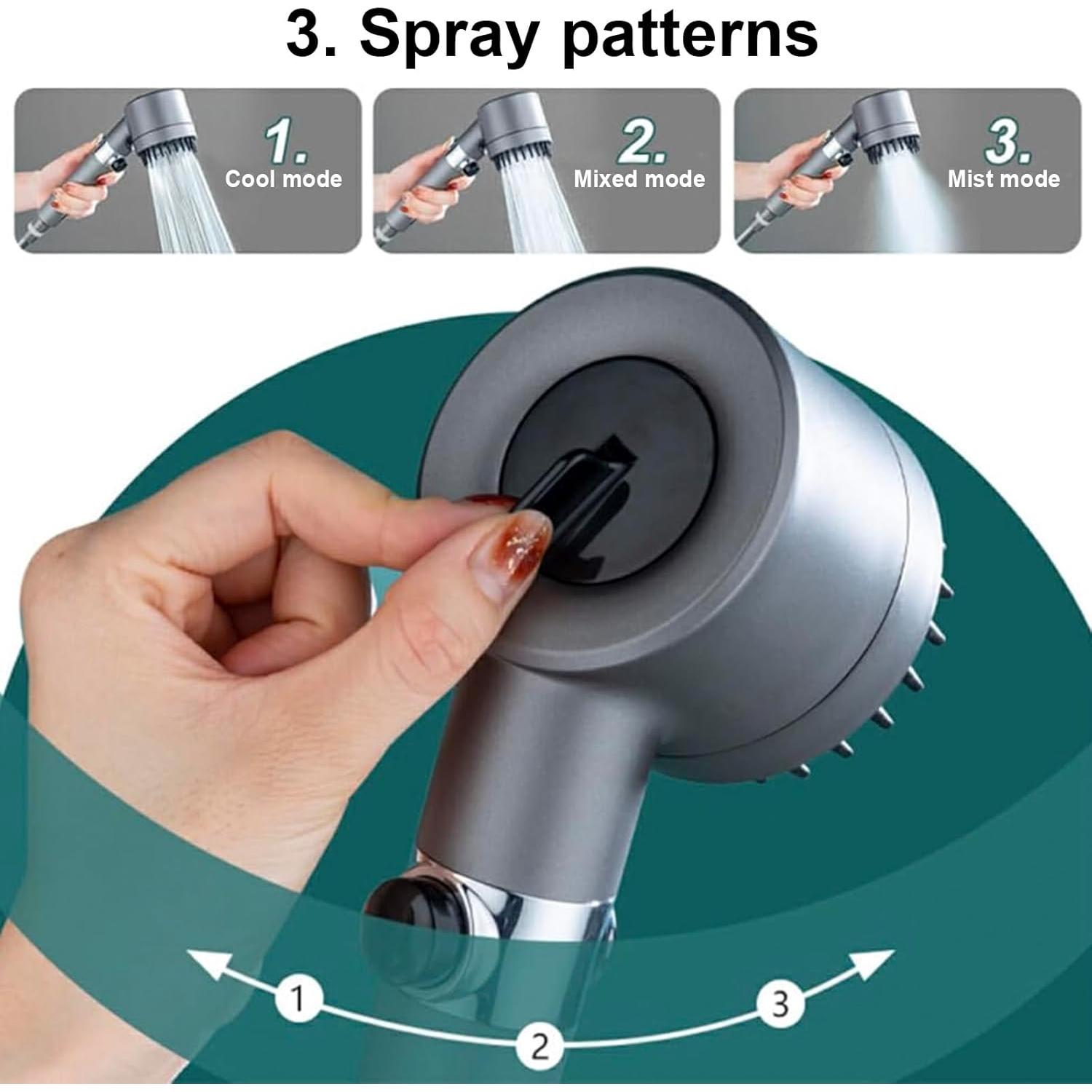 Cabezal de Ducha de Mano TINAYAUE con Filtro y 3 Modos