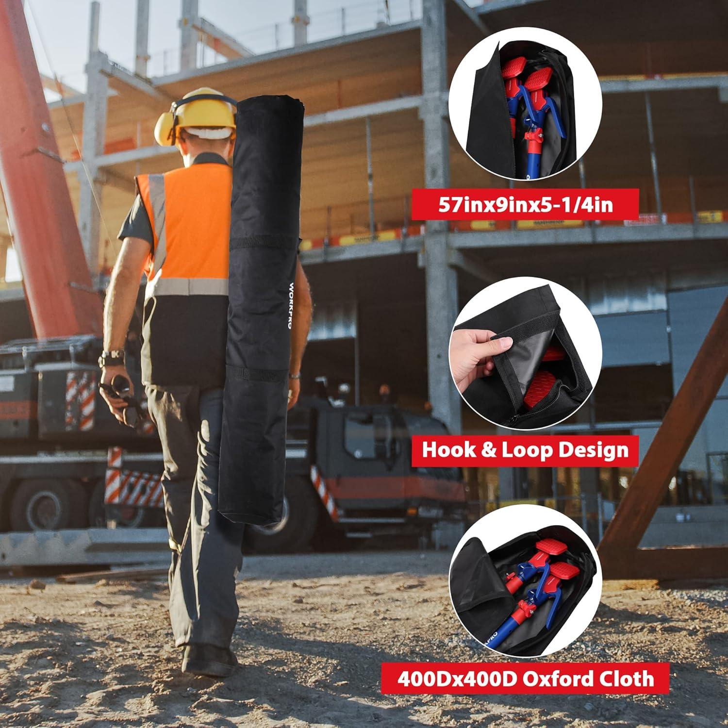 Polo de Soporte Telescópico WORKPRO 137-290 cm 4 Piezas