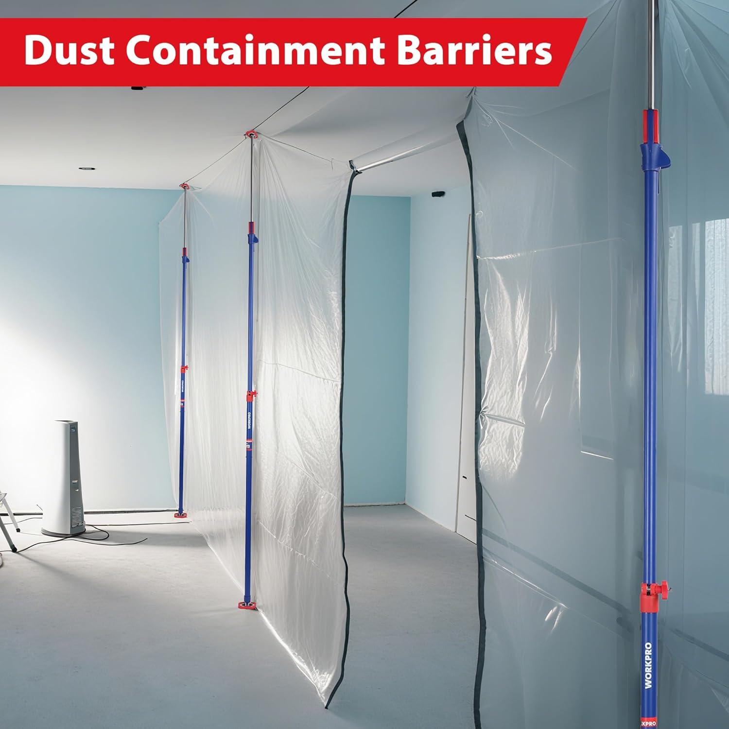 Polo de Soporte Telescópico WORKPRO 137-290 cm 4 Piezas