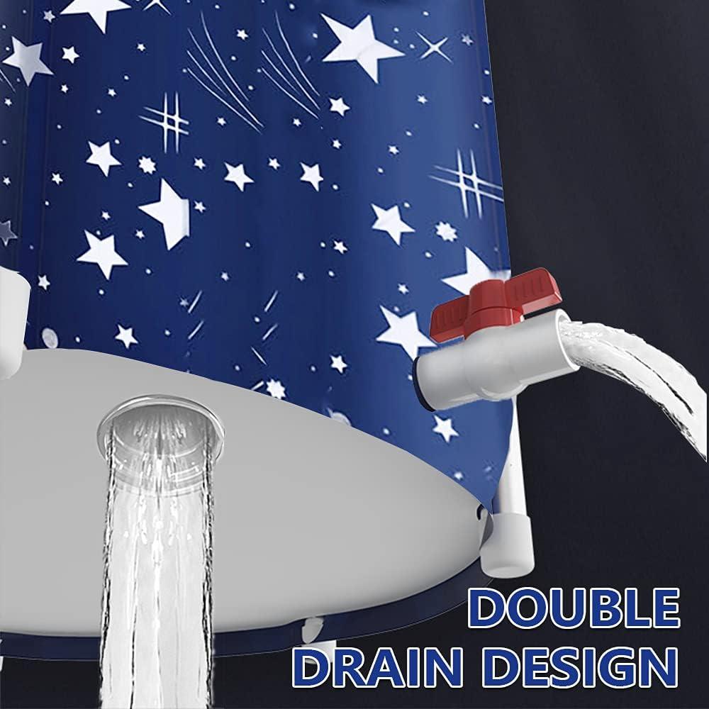 Bañera Plegable Portátil BESTHLS 70 cm Ecológica Azul