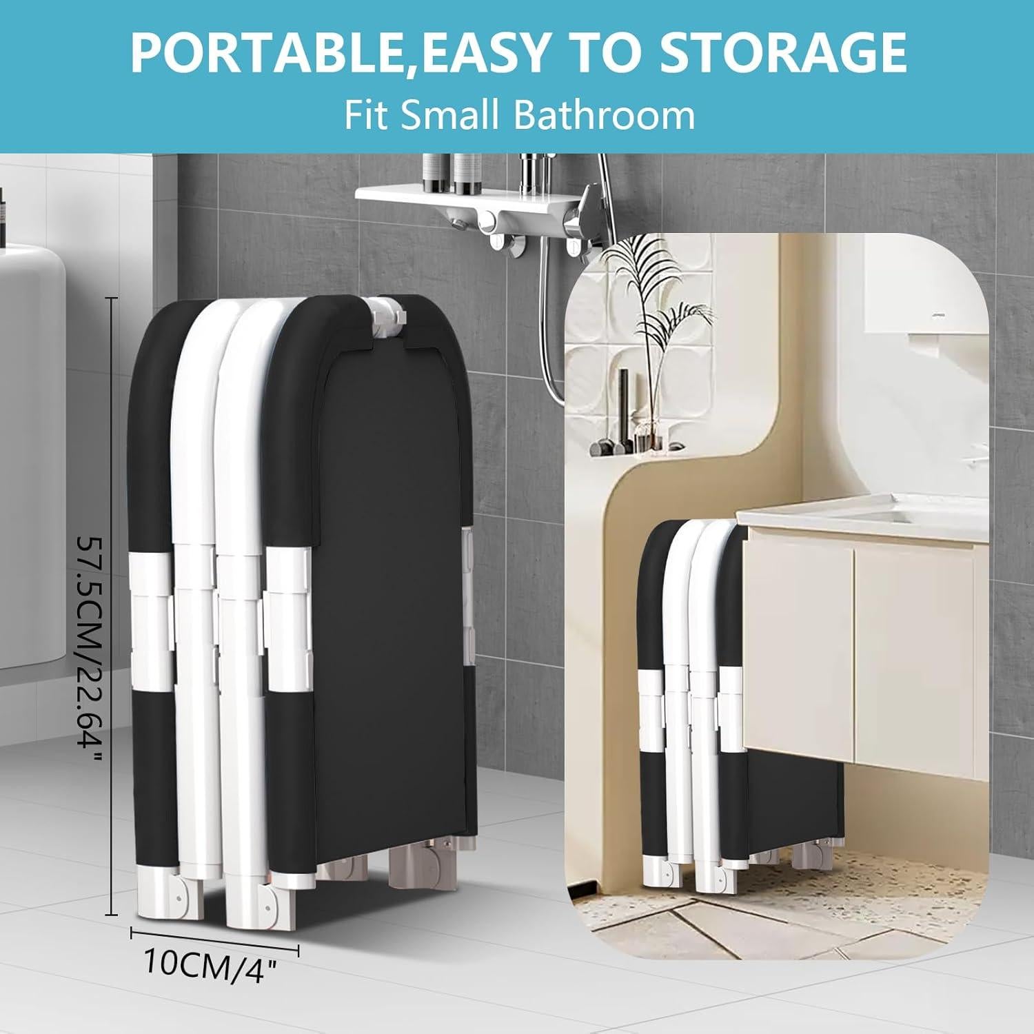 Bañera Plegable Simcat 1.2m Negra con Cojín y Drenaje