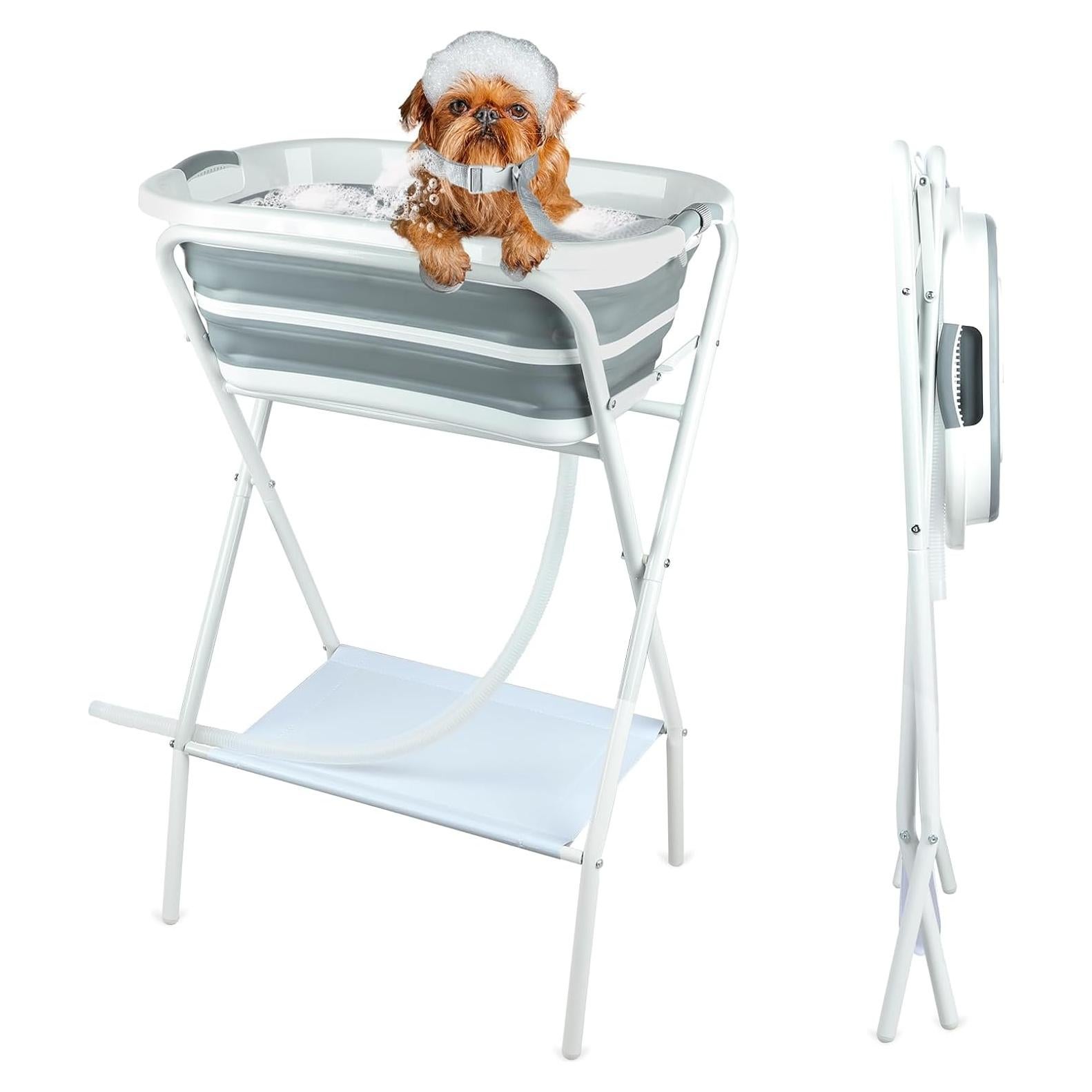 Estación de Baño Elevada FHTONGE para Perros 65x44cm