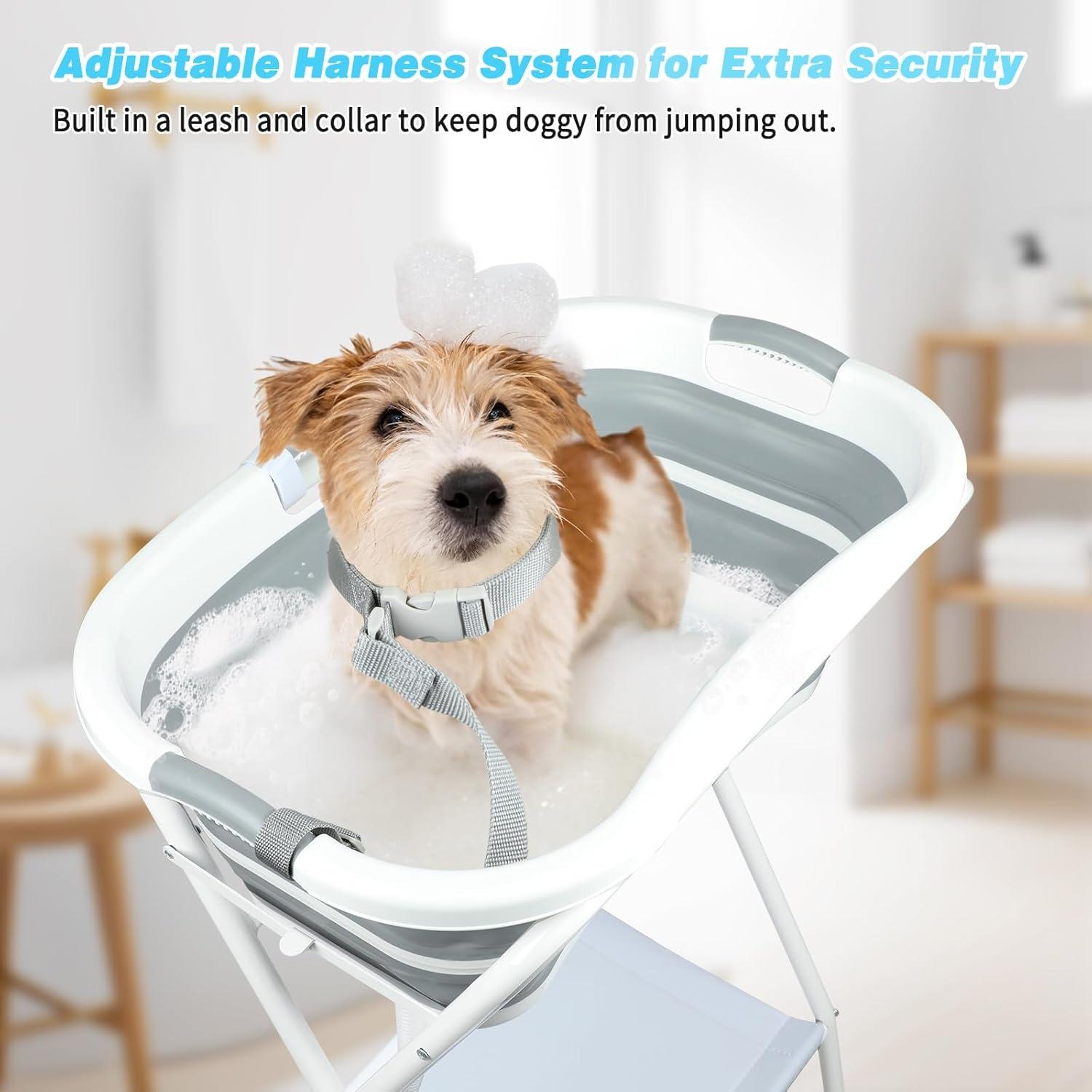 Estación de Baño Elevada FHTONGE para Perros 65x44cm