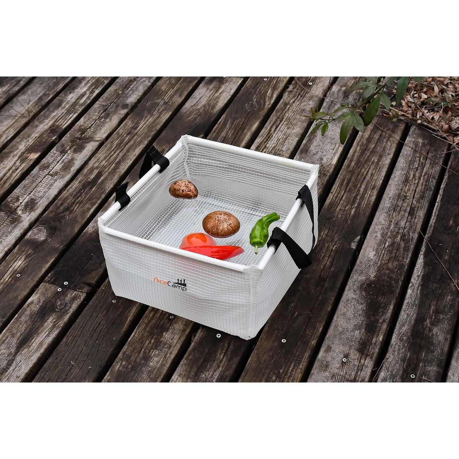 Lavabo Plegable AceCamp 10L Cuadrado Vinilo Camping
