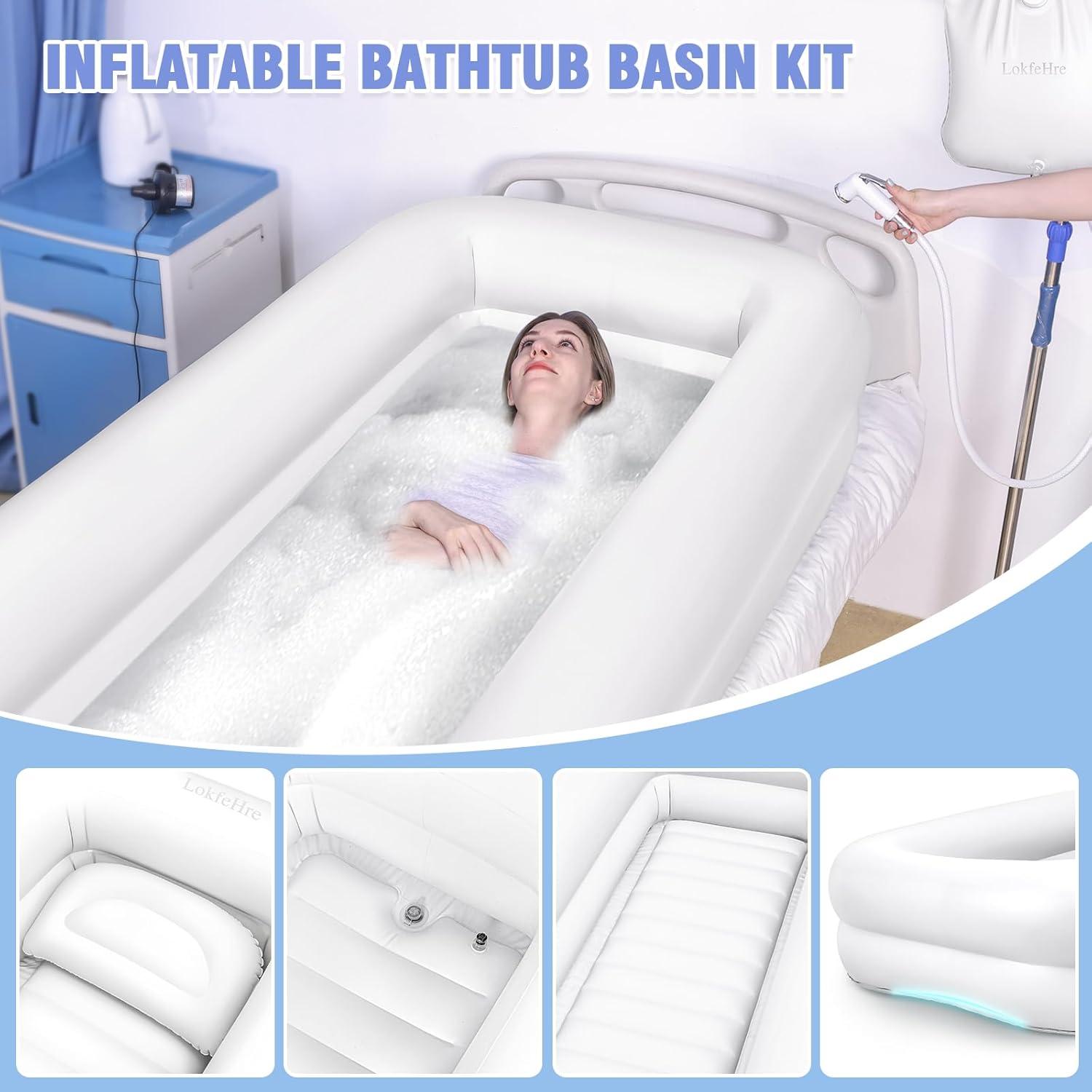 Bañera Inflable Médica LOKFEHRE 203x91x34cm Blanca