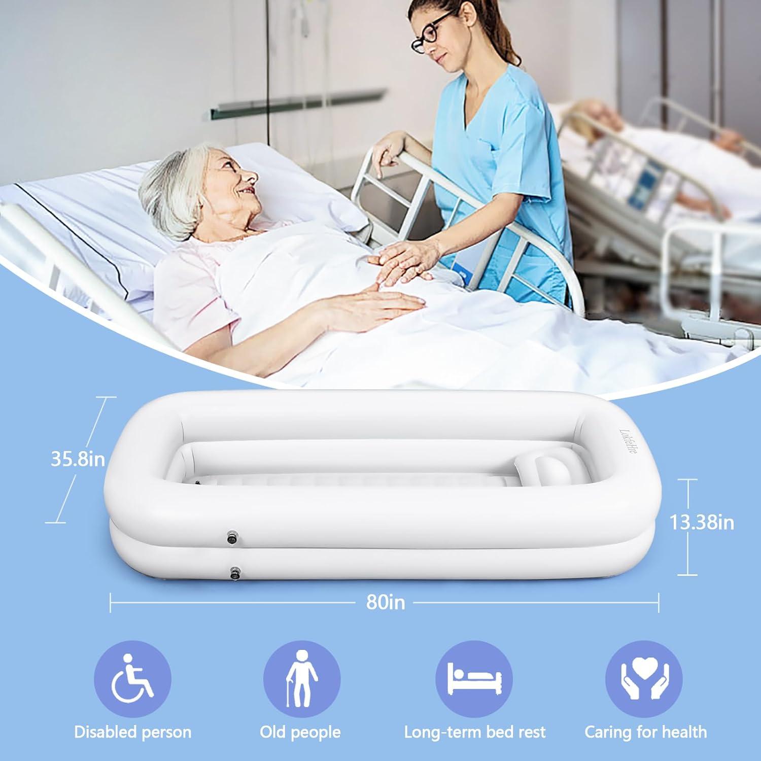 Bañera Inflable Médica LOKFEHRE 203x91x34cm Blanca