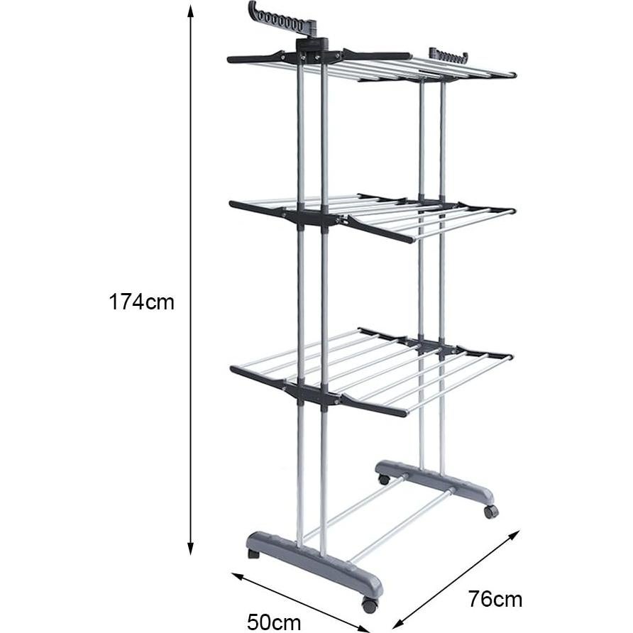 Estante para Secar Ropa Plegable Microhearth BDP-V23
