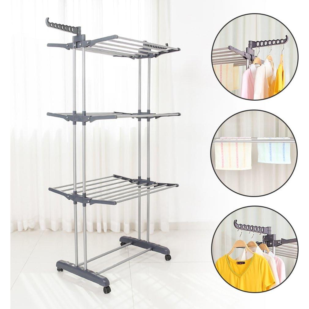 Estante para Secar Ropa Plegable Microhearth BDP-V23