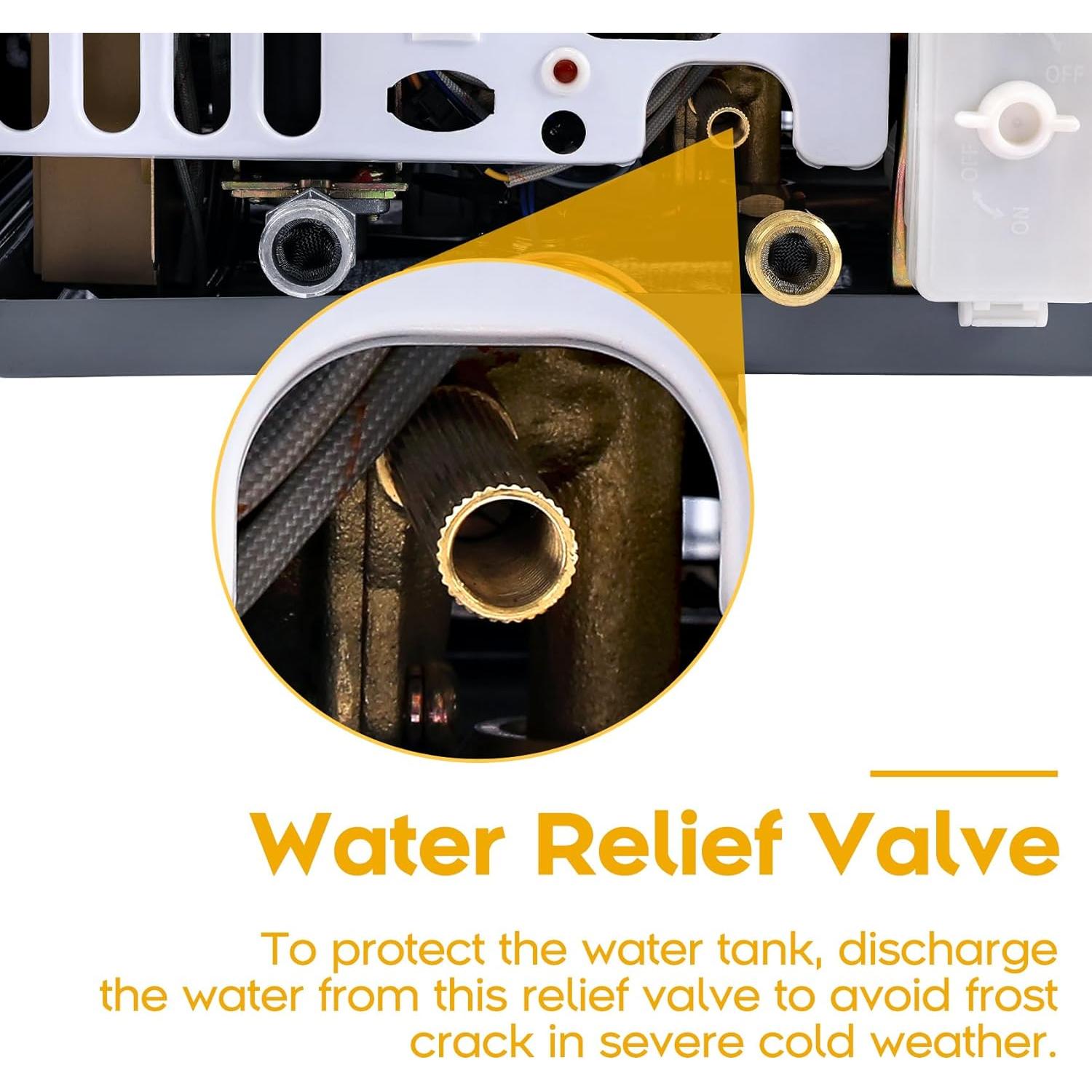 Calentador de Agua a Gas TENGCHANG 6L Portátil Exterior 31000 BTU