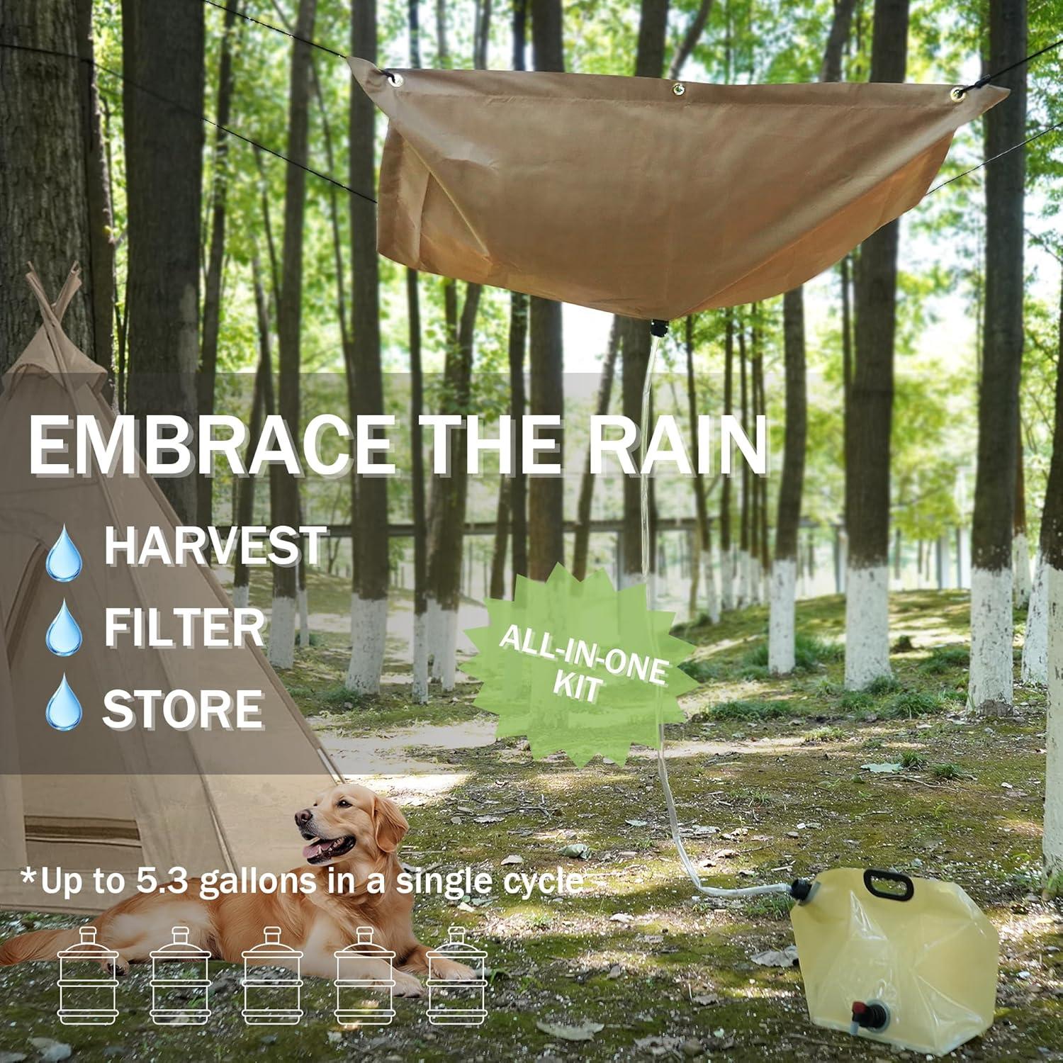 Sistema de Recolección de Agua de Lluvia GARVIN 5FT x 5FT