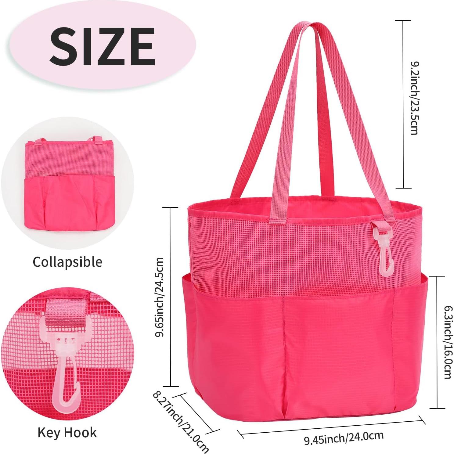 Caddy de Ducha Portátil Onemoky Rojo Rosa 24x21x24.5cm