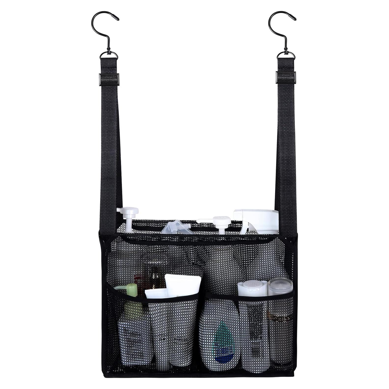 Organizador de Ducha GUMQDD Negro con 4 Bolsillos Ajustable