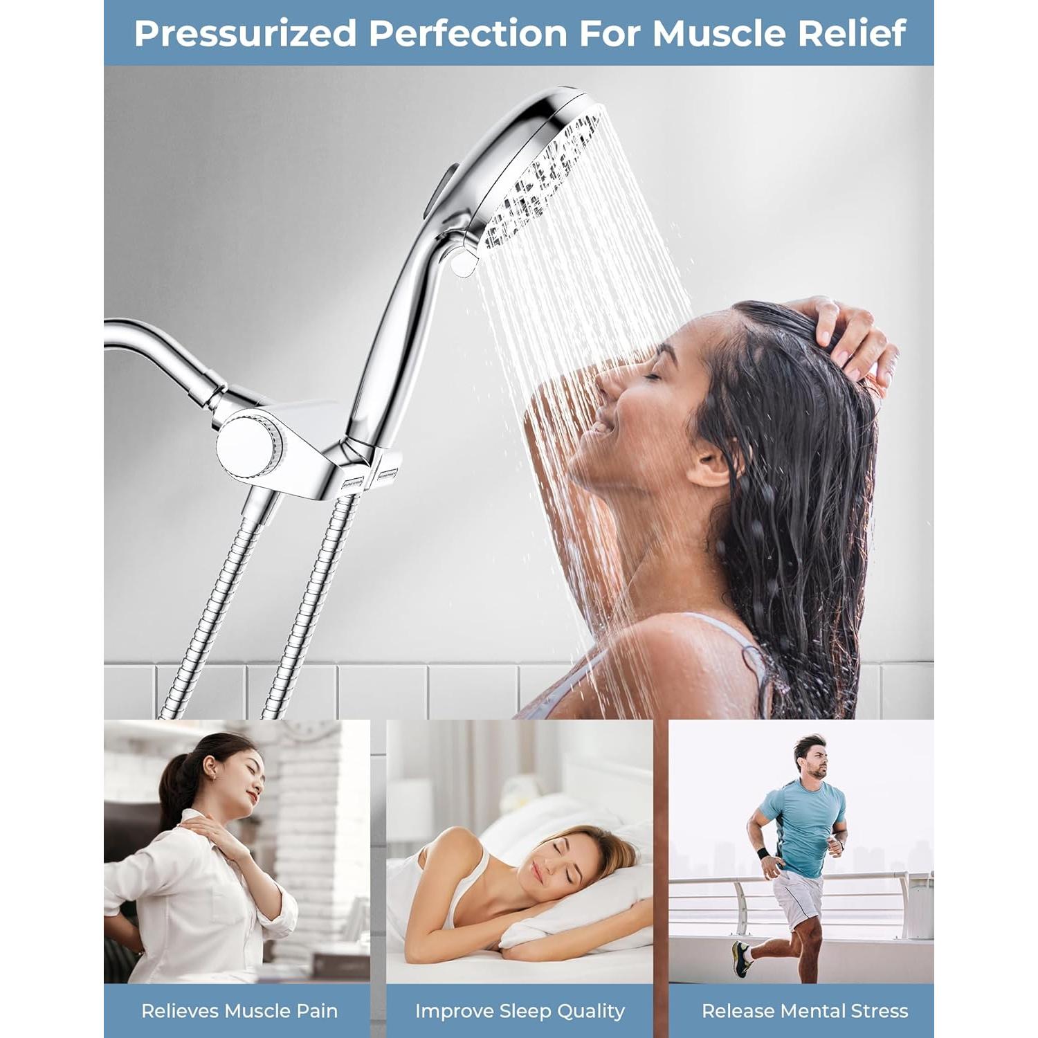 Cabezal de Ducha Filtrado Egretshower 2-en-1 Alta Presión