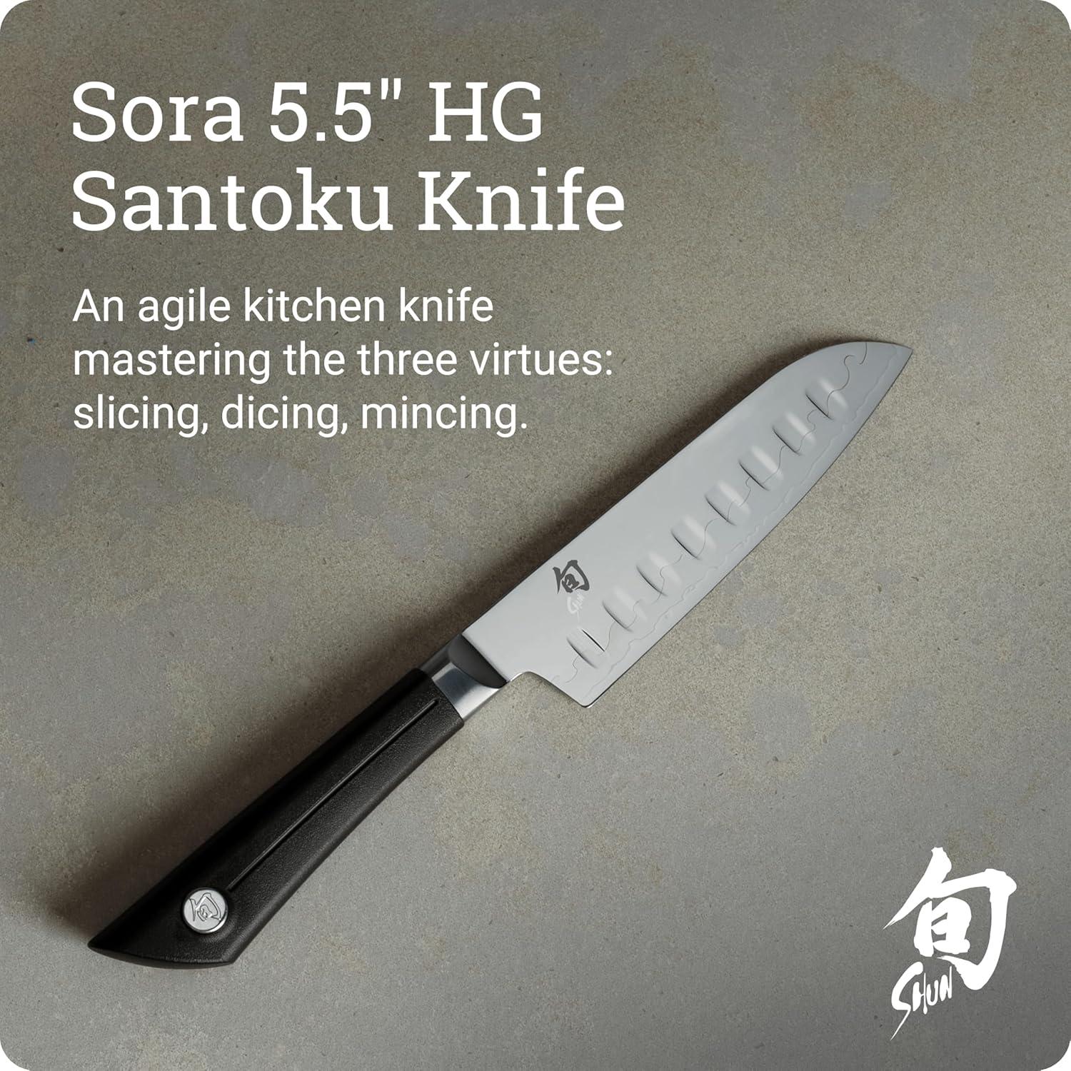Cuchillo Santoku Shun Sora 13.97 cm Acero Inoxidable