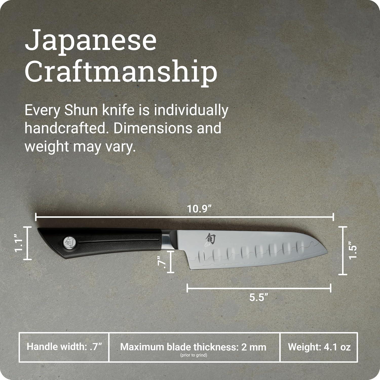 Cuchillo Santoku Shun Sora 13.97 cm Acero Inoxidable