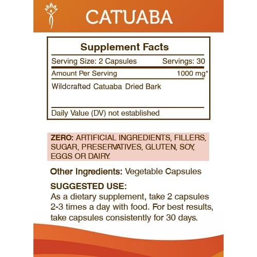 Cápsulas Catuaba Secretos de la Tribu 60 Unidades 1000 mg